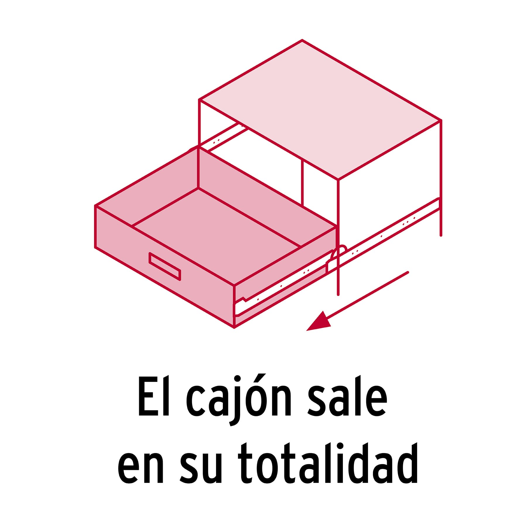 Bolsa con 2 correderas extensión 60 cm p/cajón, ancho 3.5 cm