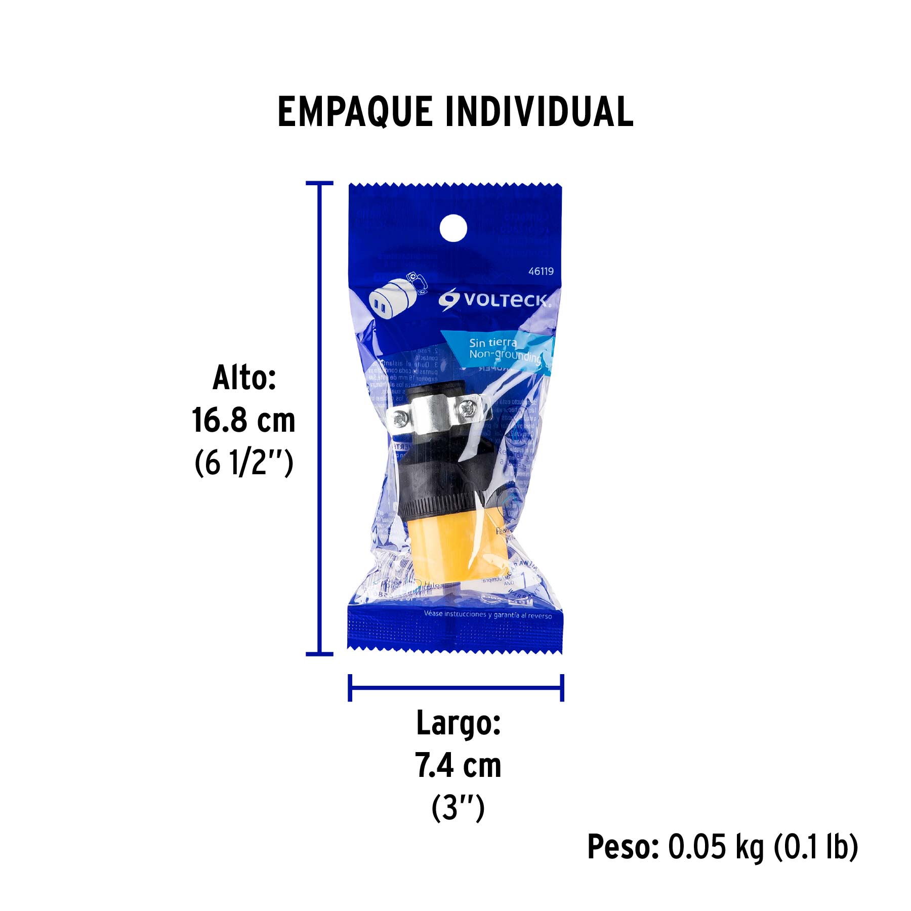 Contacto industrial reforzado polarizado, VOLTECK - Empaque
