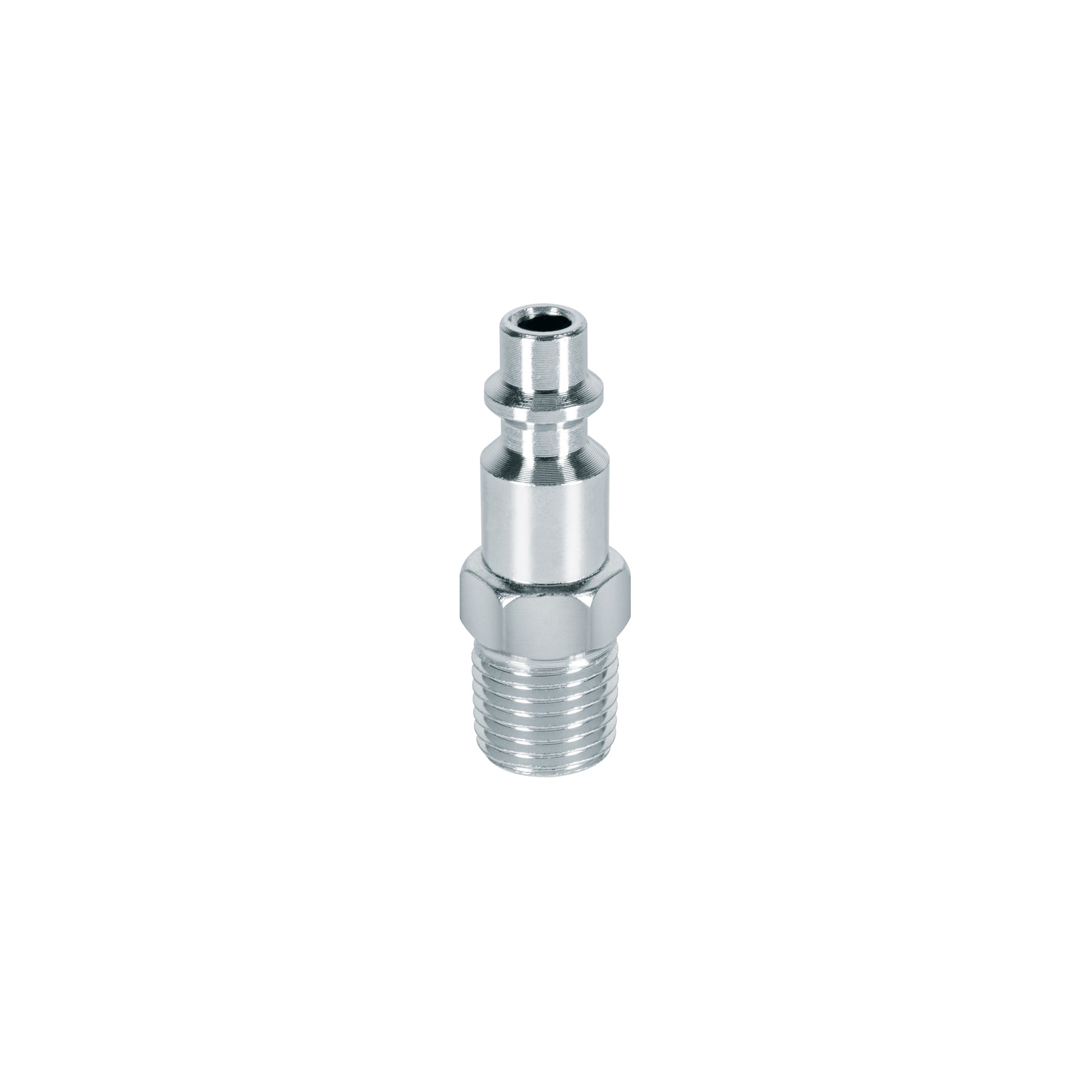 Conector rápido de acero, macho, cuerda 1/4" NPT, PRETUL