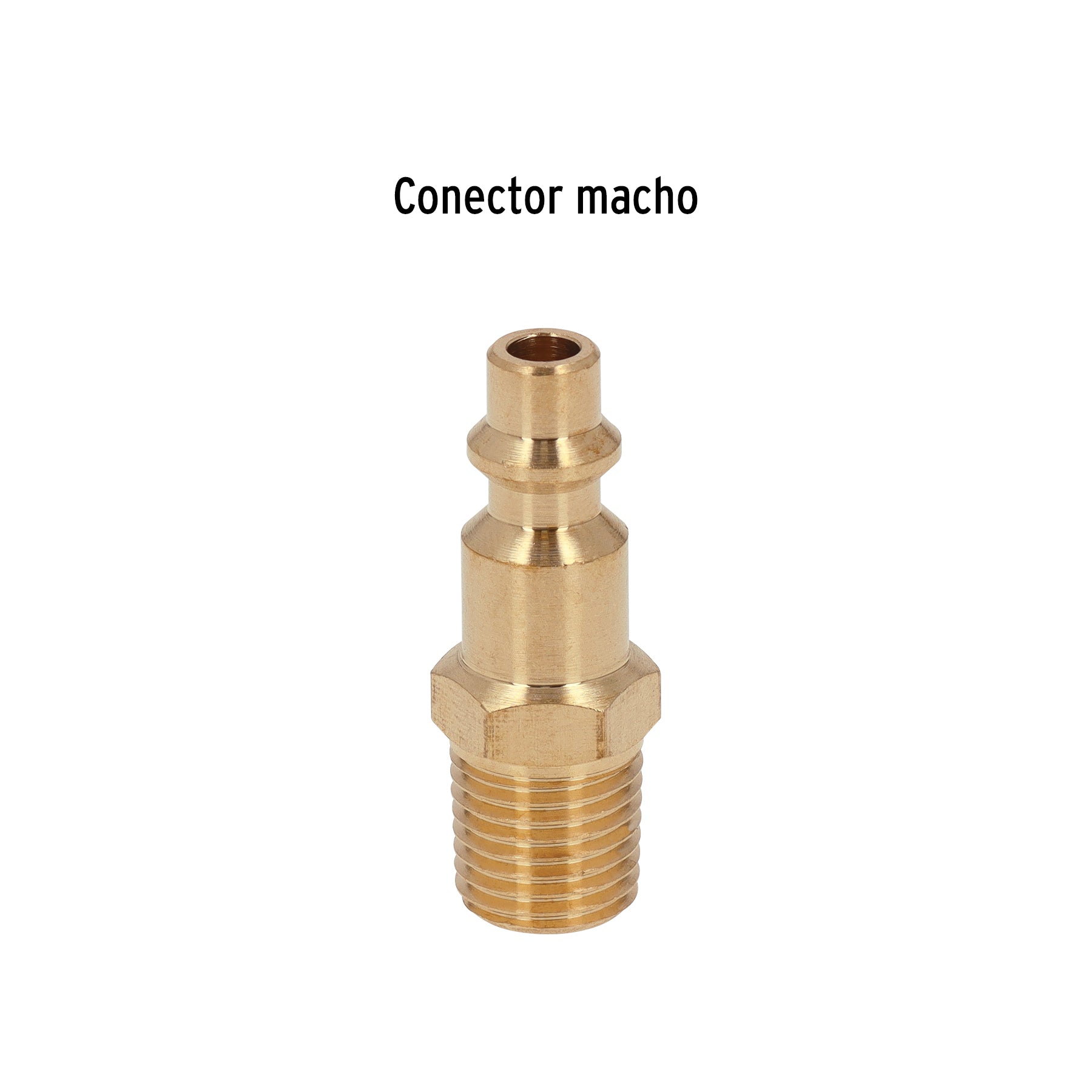 Conector rápido de latón, macho, cuerda 1/4" NPT, TRUPER