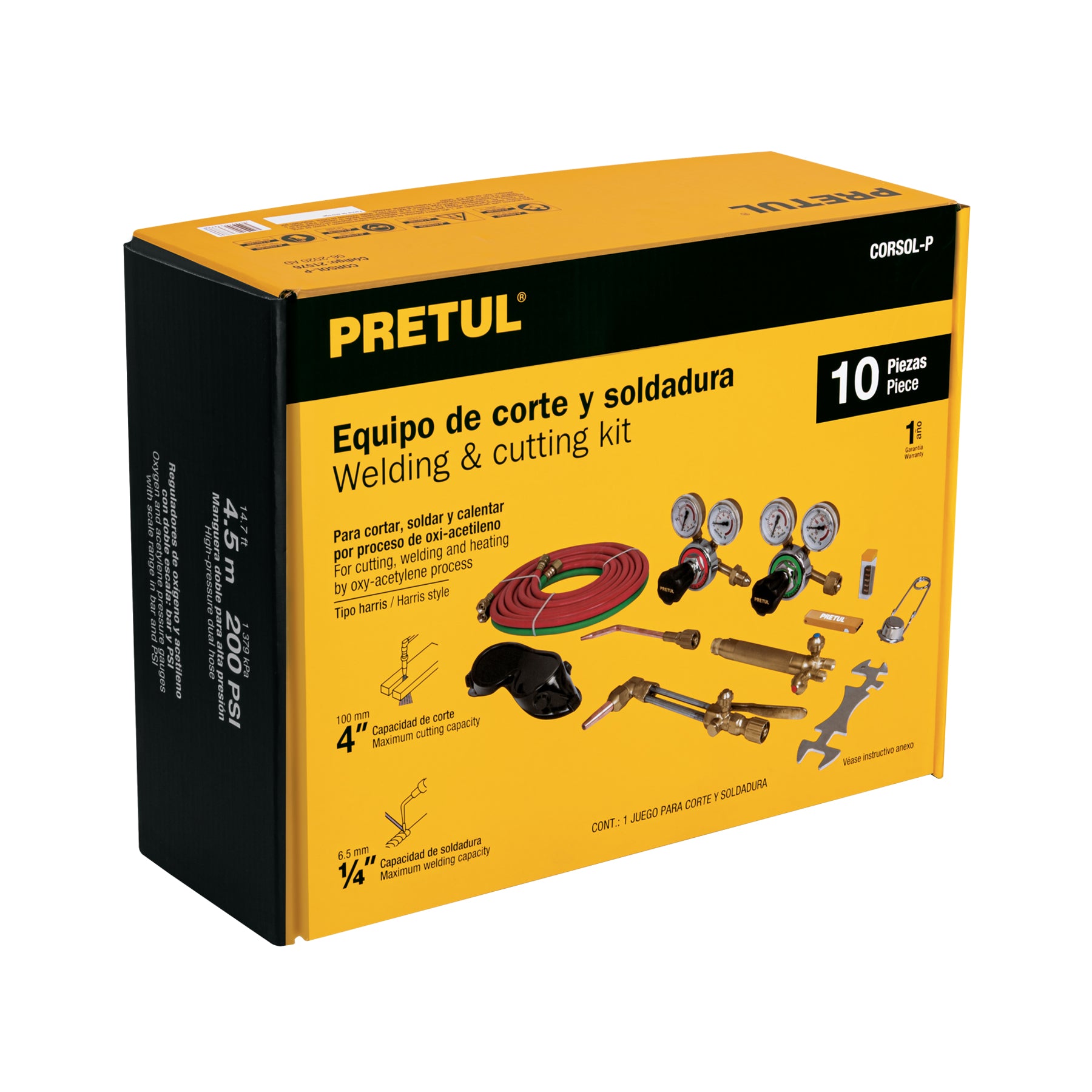 Equipo de oxicorte y soldadura, PRETUL