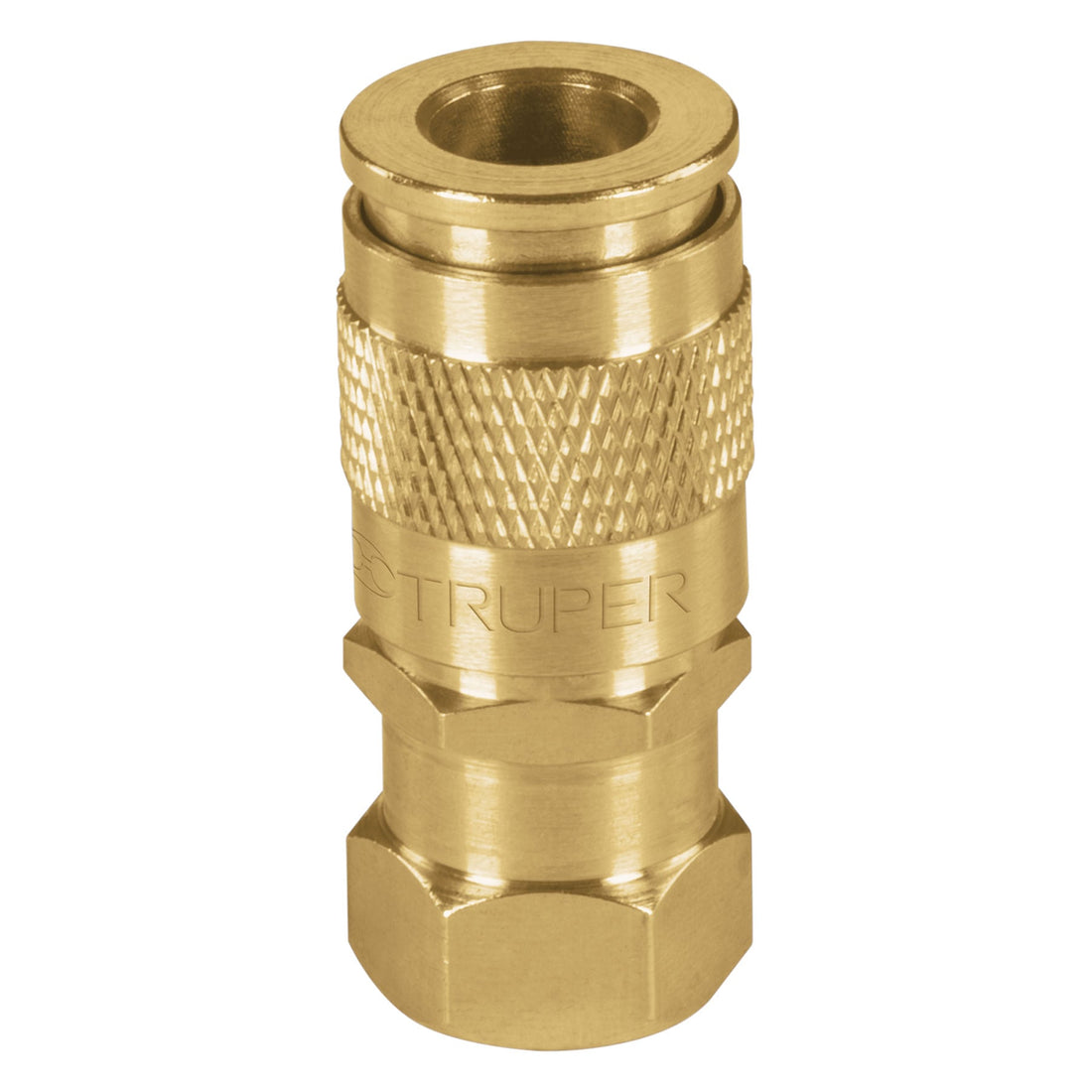 Cople rápido de latón, cuerda 1/4" NPT, TRUPER