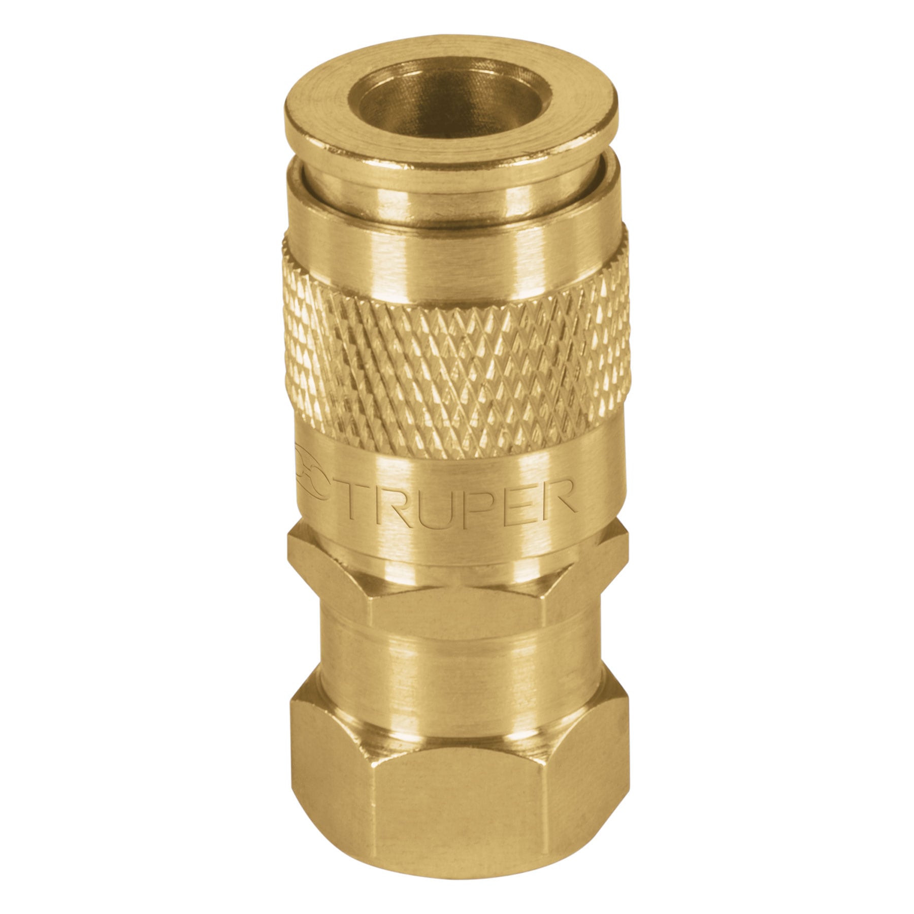 Cople rápido de latón, cuerda 1/4" NPT, TRUPER