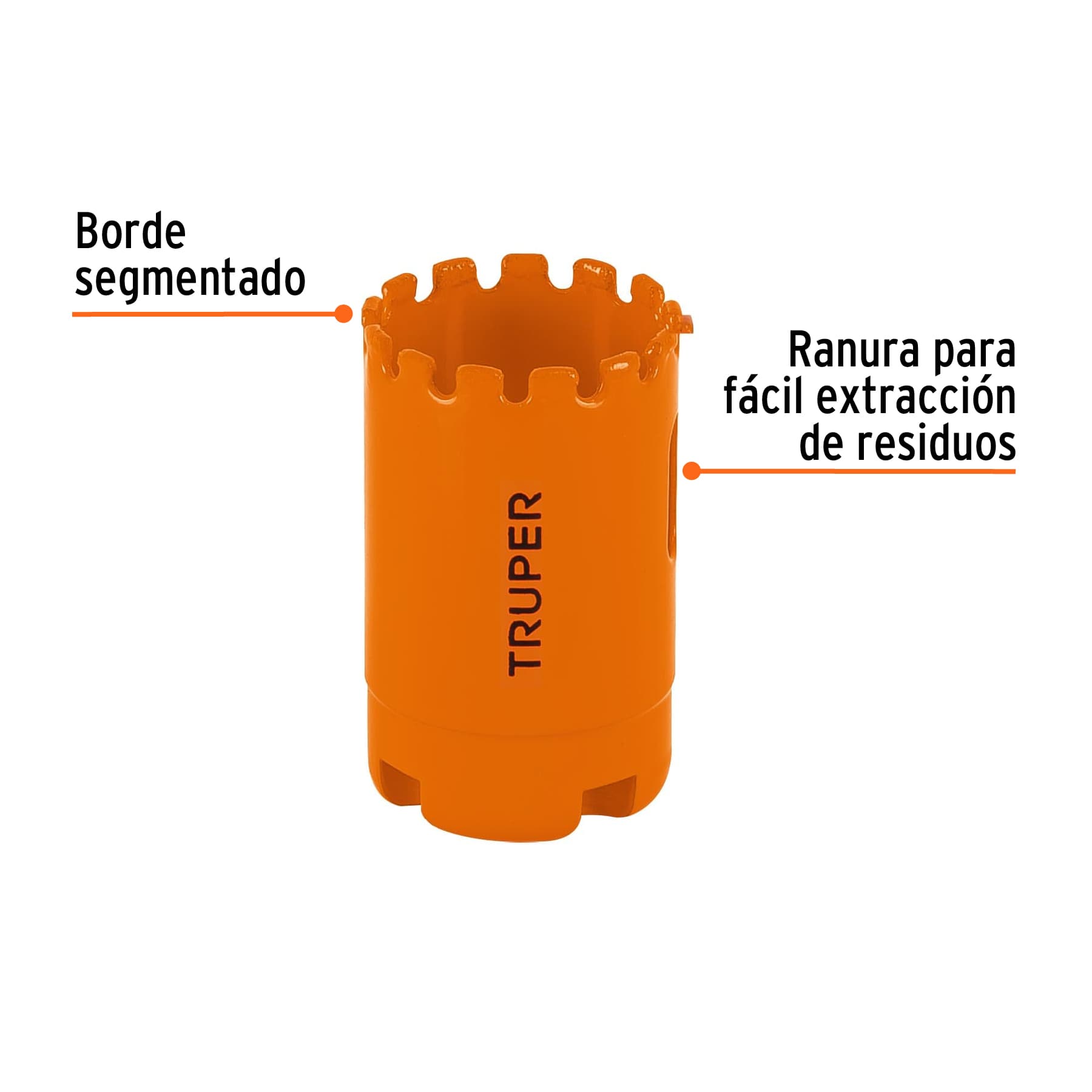 Brocasierra diamante 1-1/4" borde segmentado, TRUPER