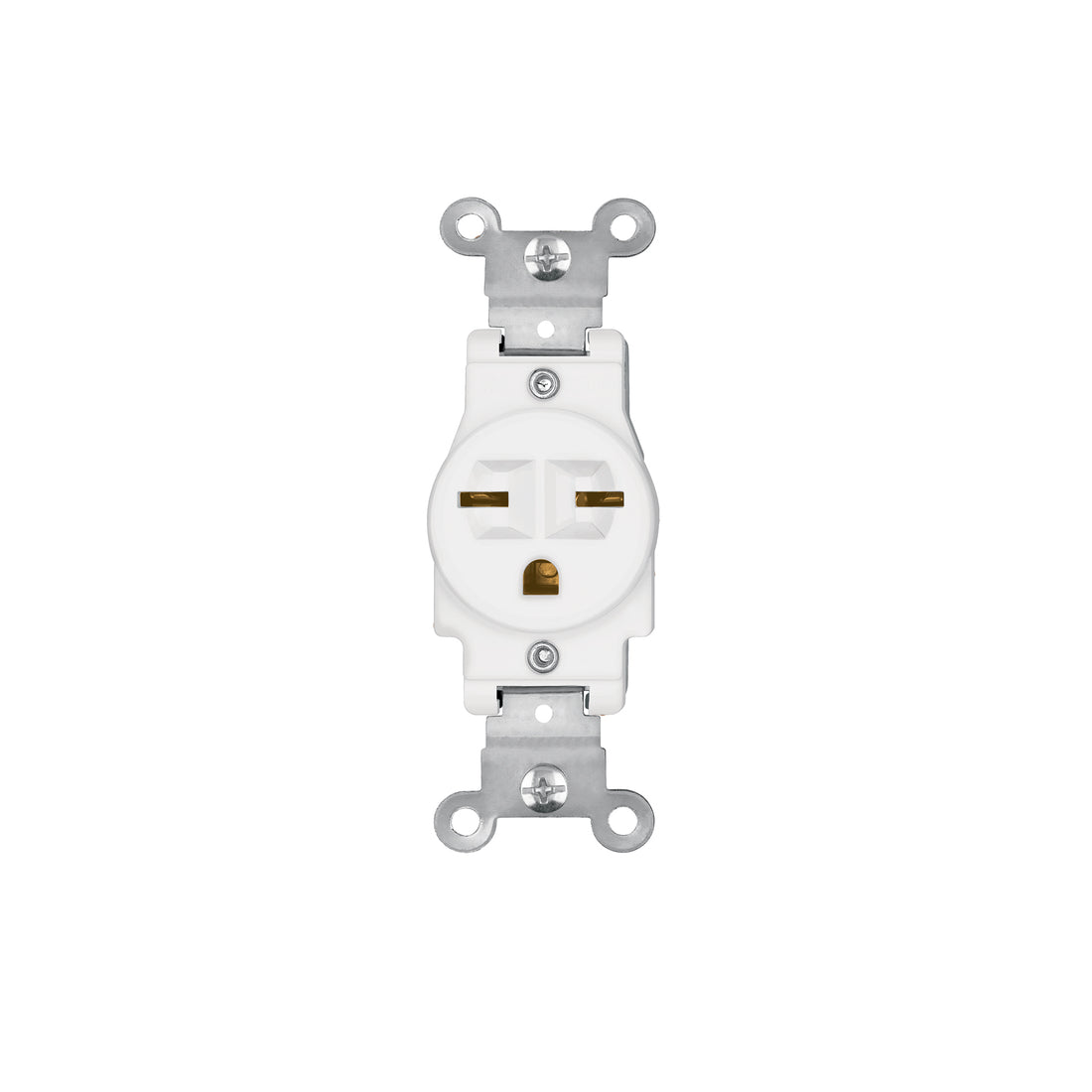 Contacto sencillo, cara de chino, Standard, blanco, VOLTECK
