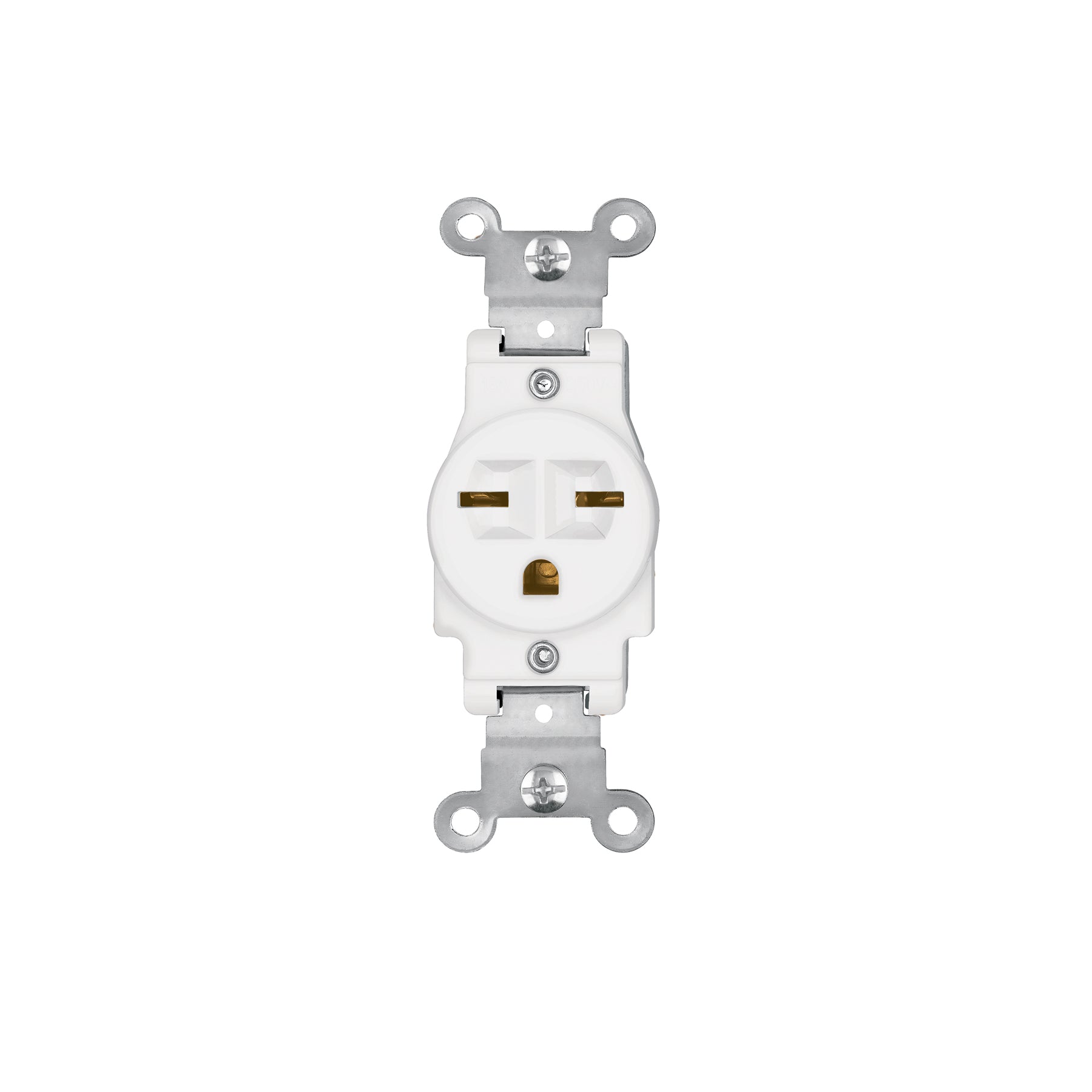 Contacto sencillo, cara de chino, Standard, blanco, VOLTECK
