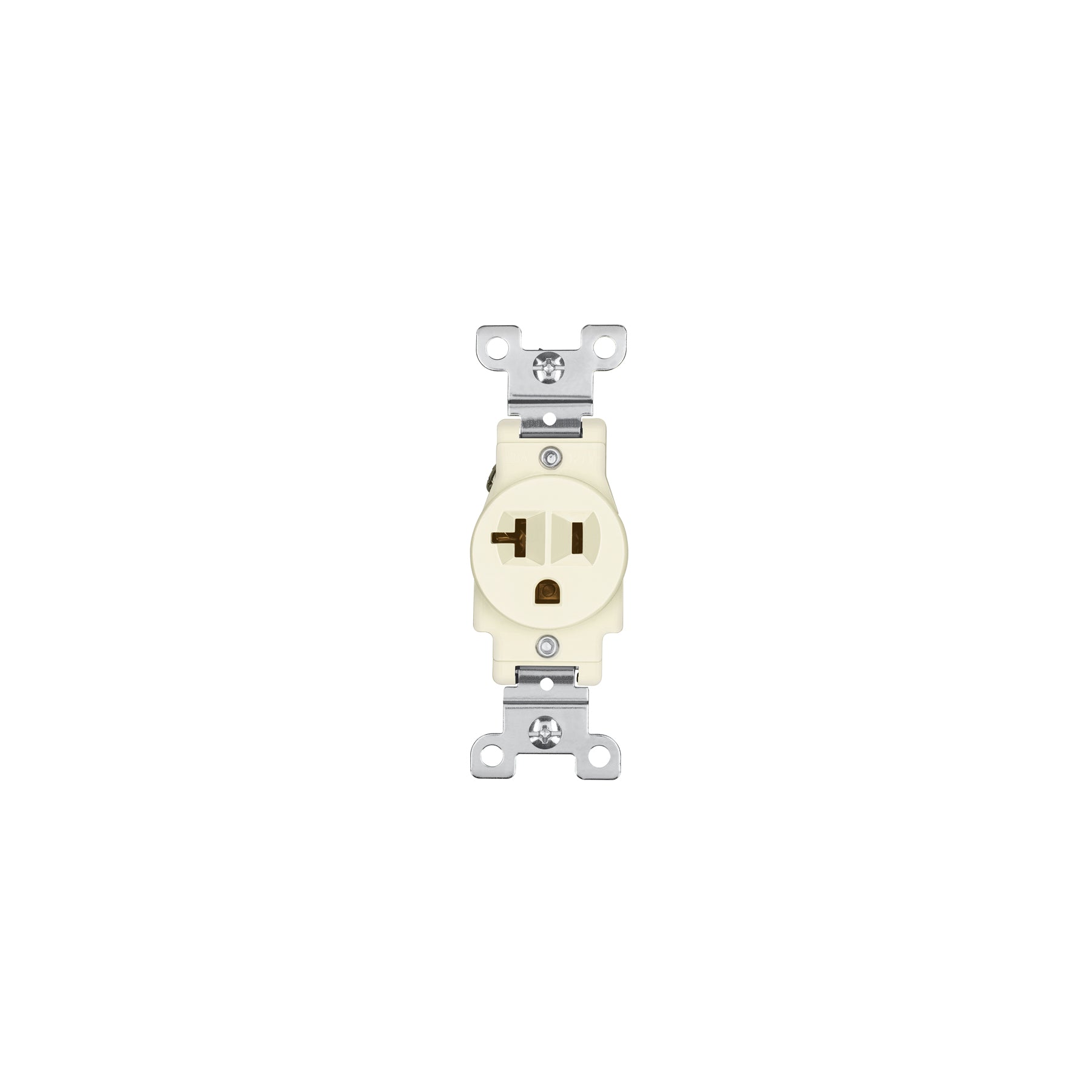 Contacto sencillo, 2 polos 3 hilos, 20 A, Standard, marfil