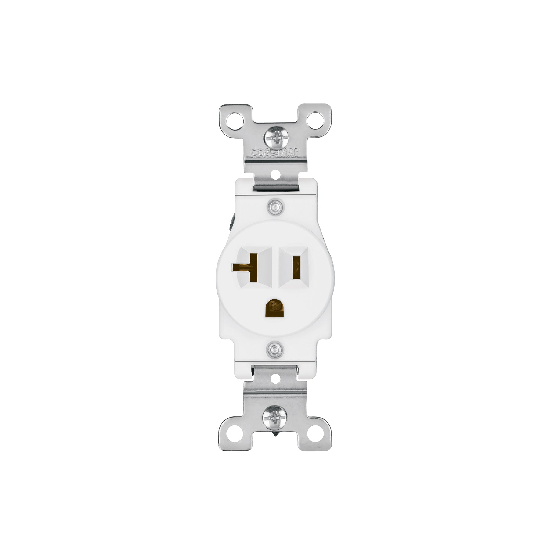 Contacto sencillo, 2 polos 3 hilos, 20 A, Standard, blanco
