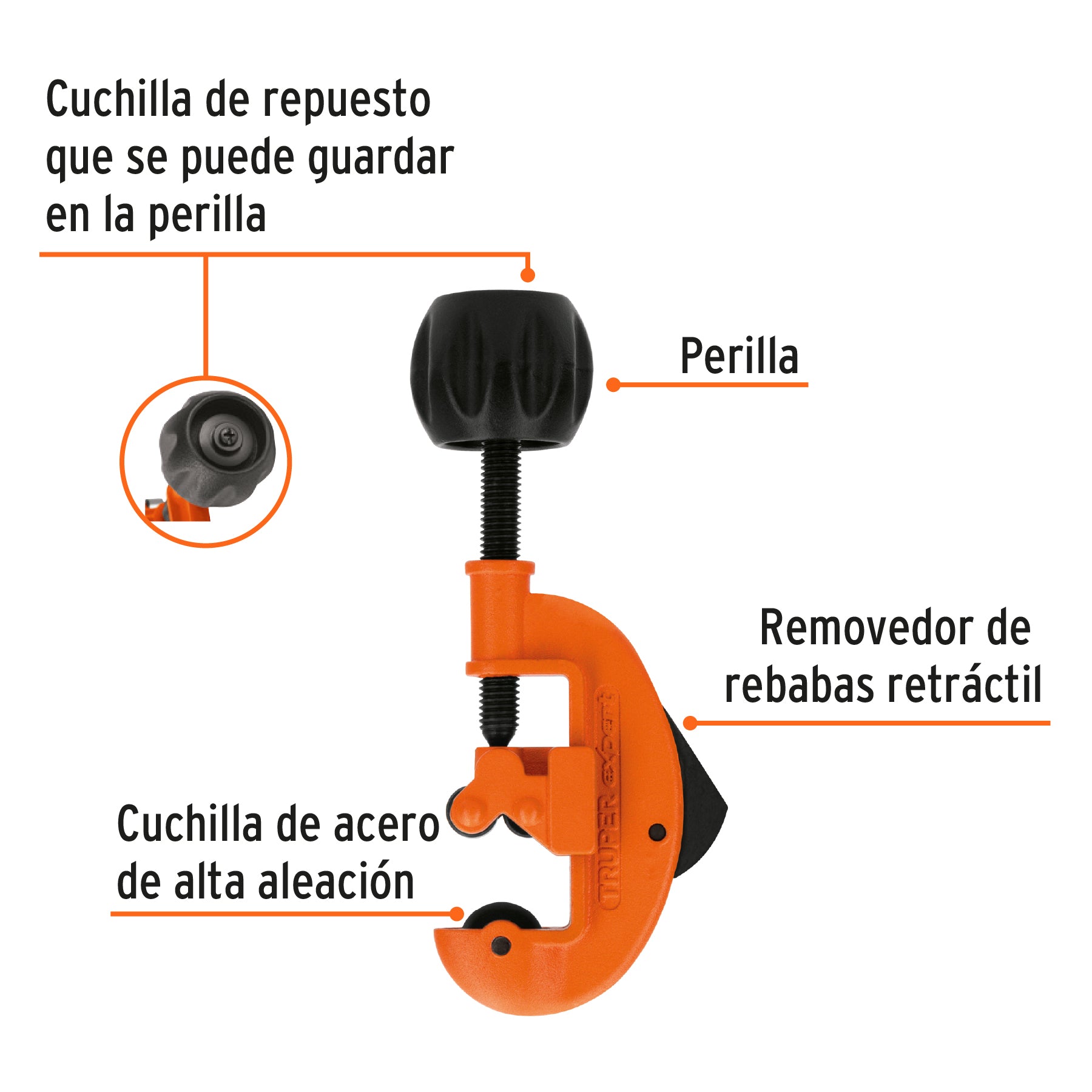 Cortador de tubo de cobre 1/8" a 1-1/8" cuchilla 20mm,EXPERT