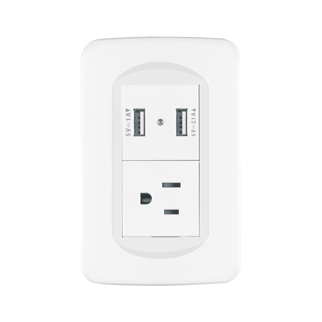 Placa armada 1contacto y 2 puertos USB 1.5 módulos, Toledo