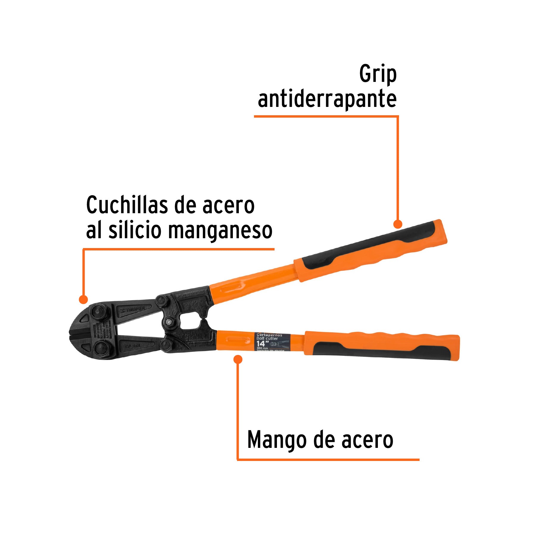 Cortapernos 14", profesional, TRUPER