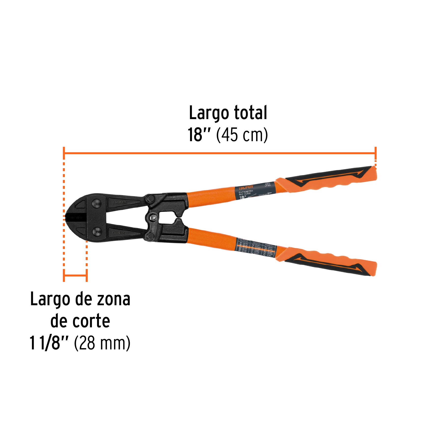Cortapernos 18", profesional, TRUPER
