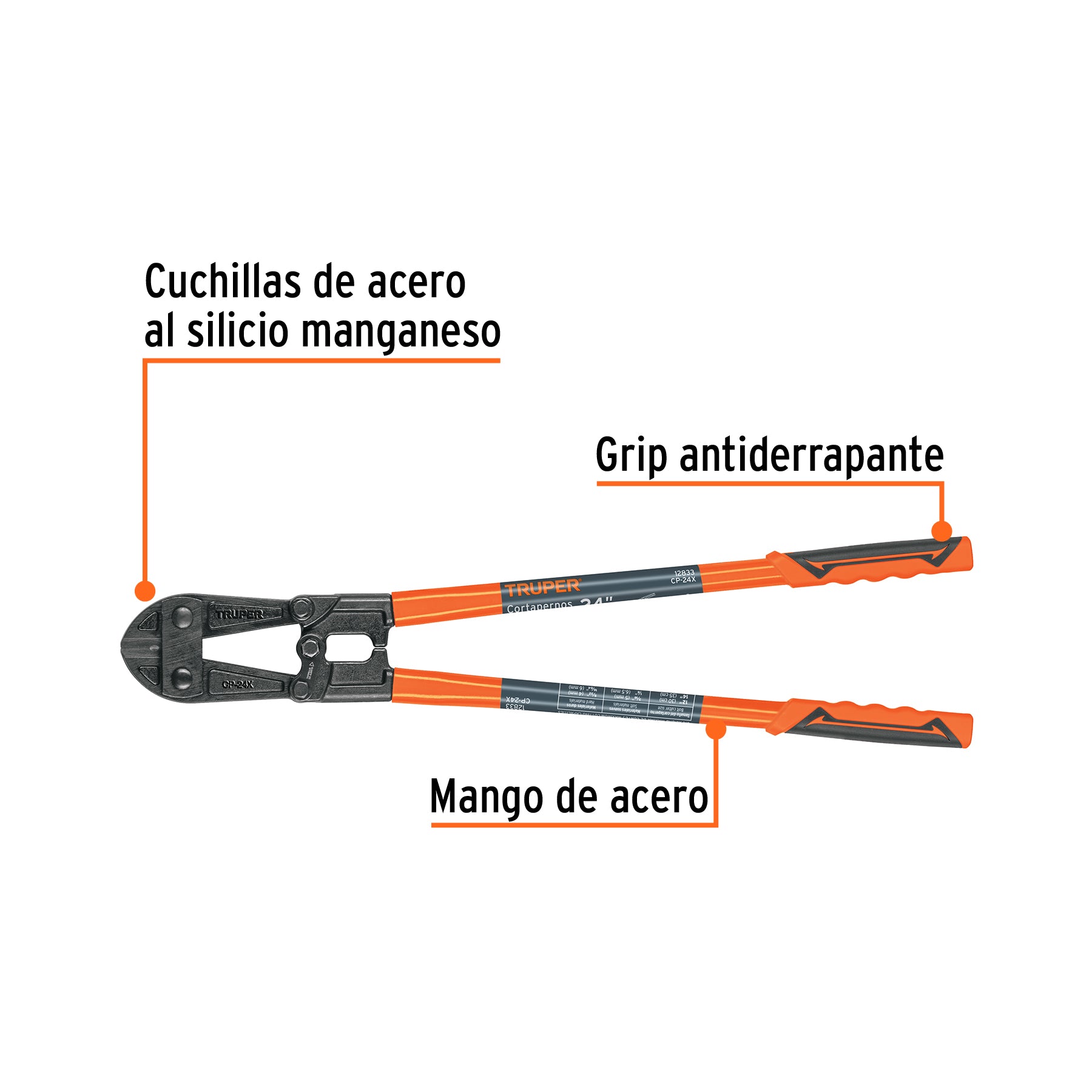 Cortapernos 24", profesional, TRUPER