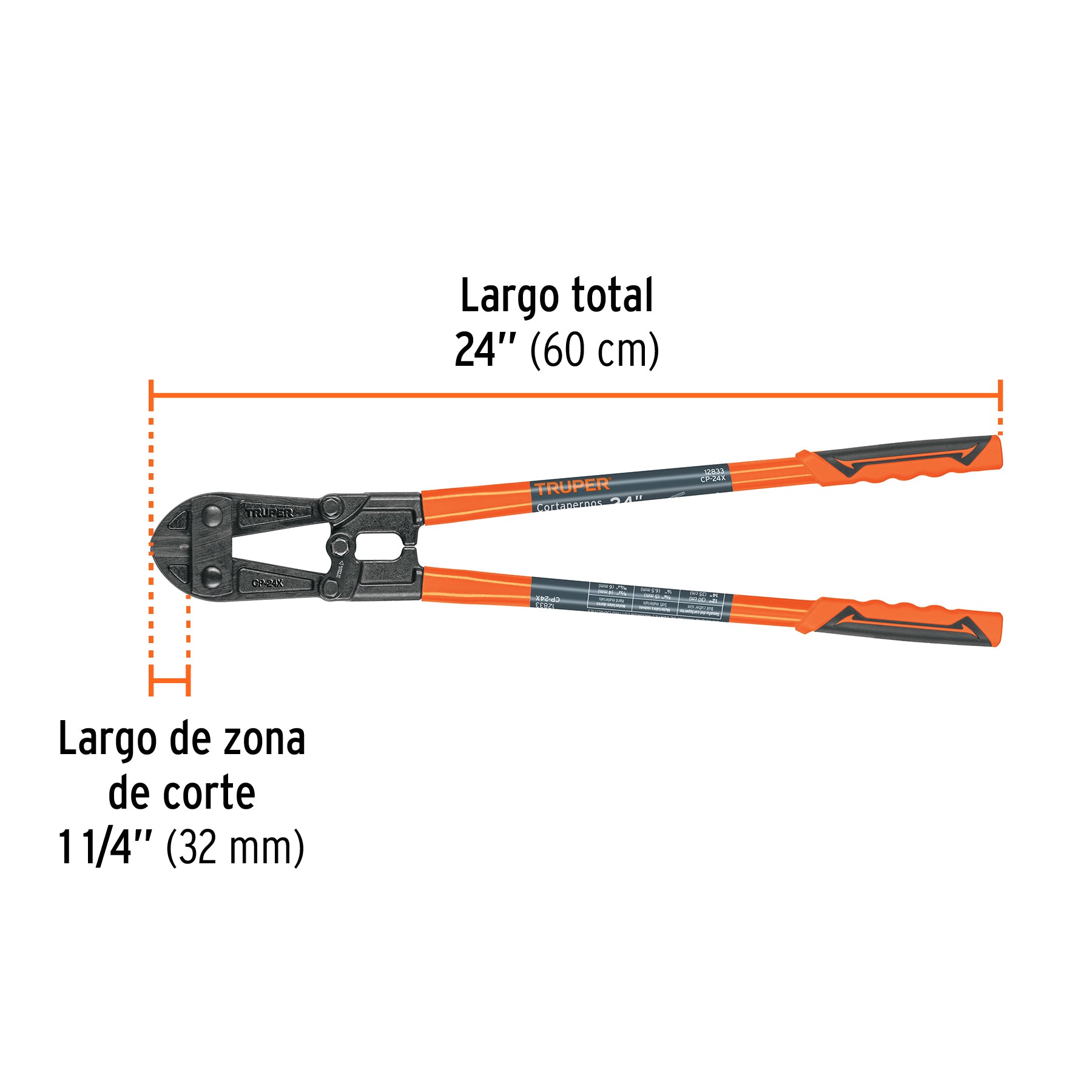 Cortapernos 24", profesional, TRUPER