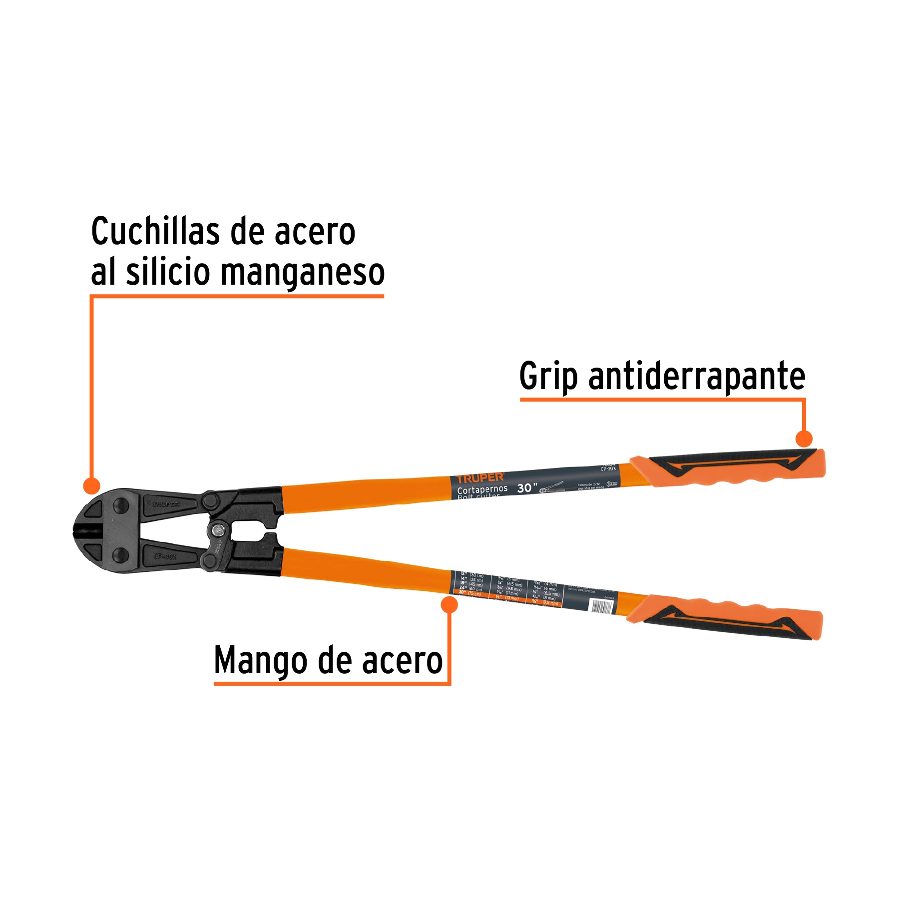 Cortapernos 30", profesional, TRUPER