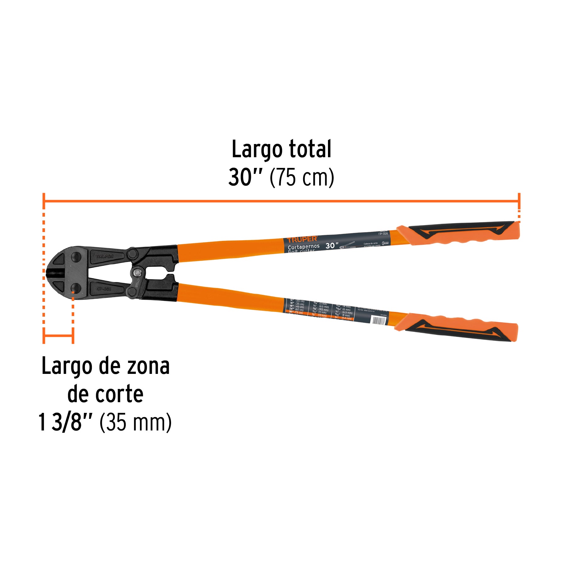 Cortapernos 30", profesional, TRUPER