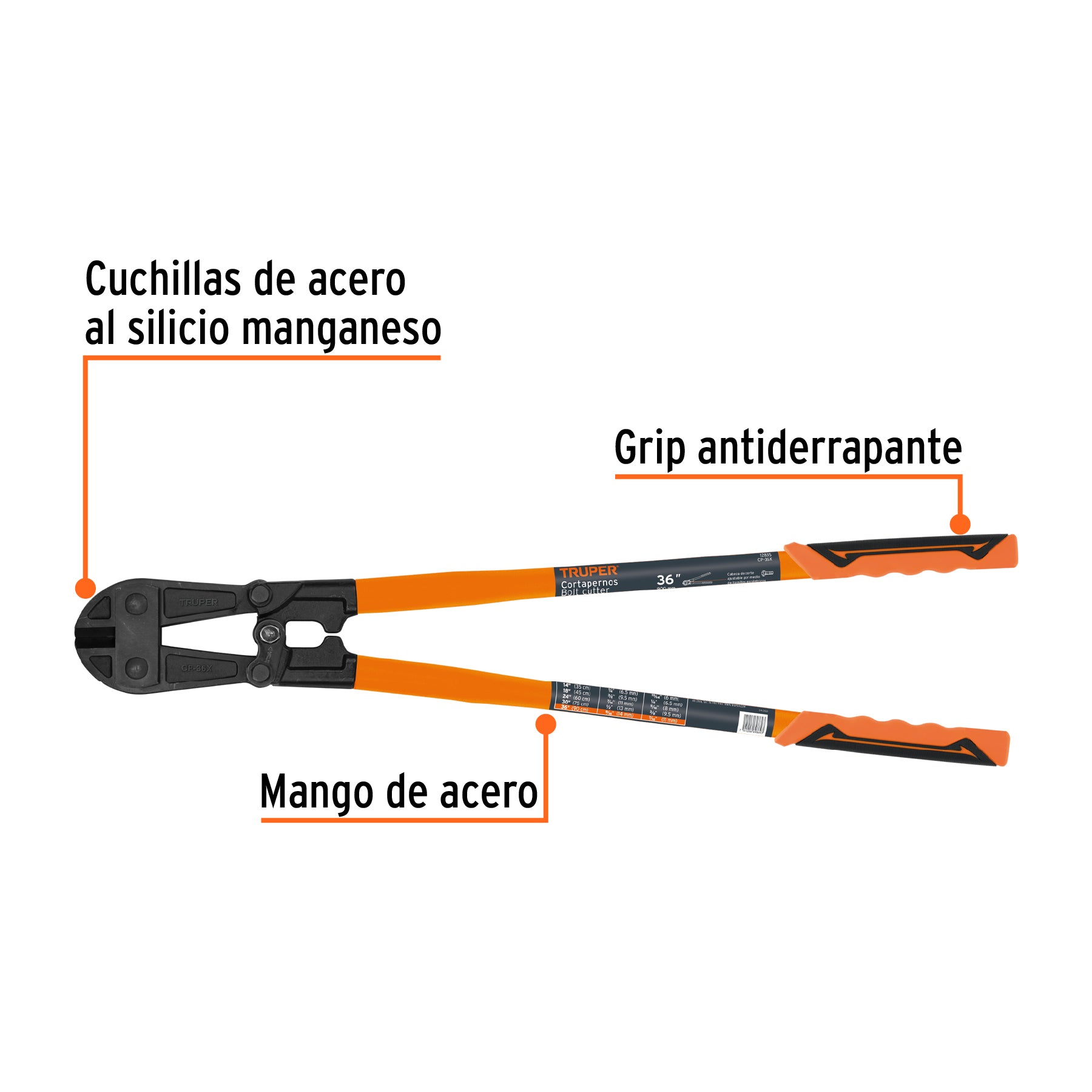 Cortapernos 36", profesional, TRUPER