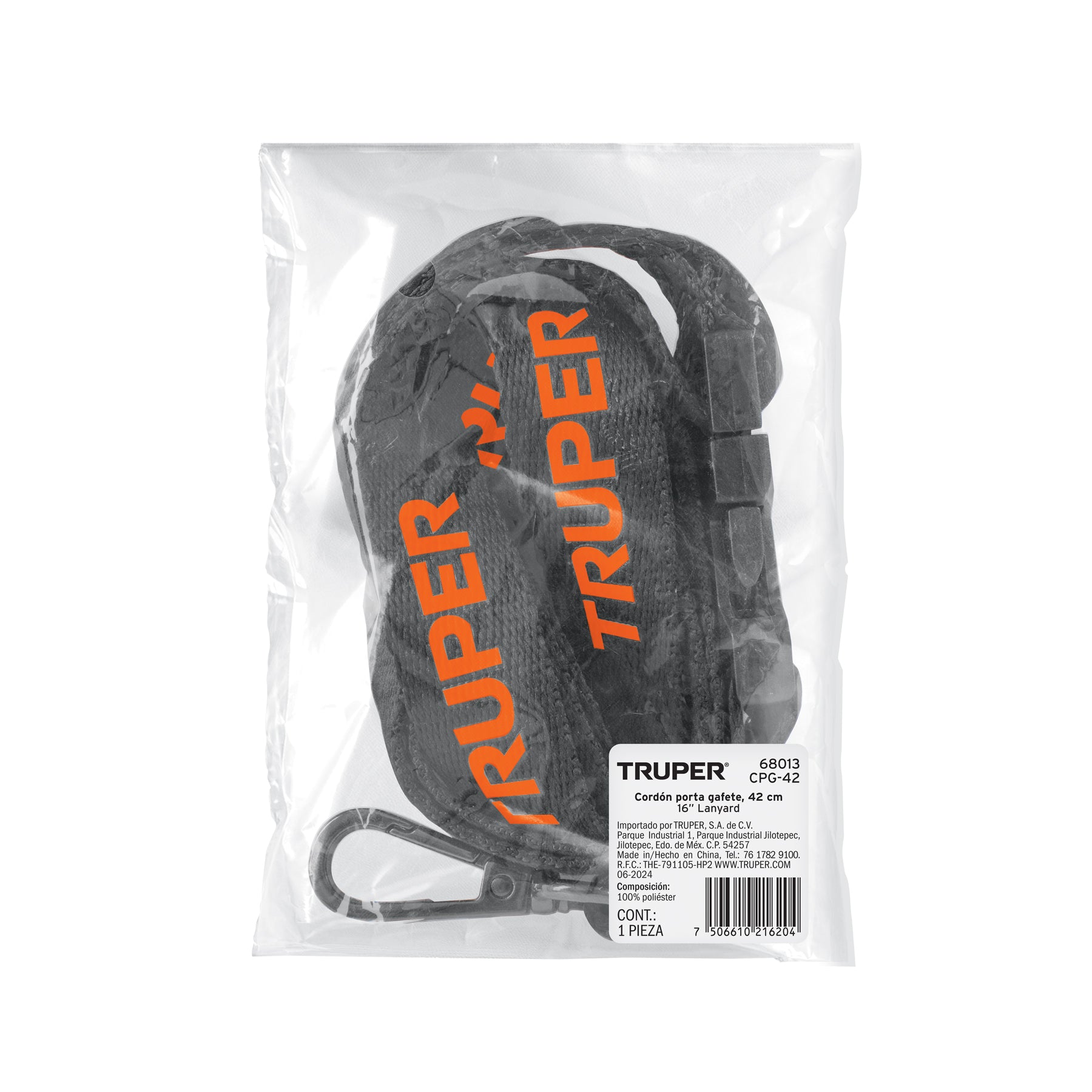 Cordón porta gafete o credencial de 42 cm, TRUPER