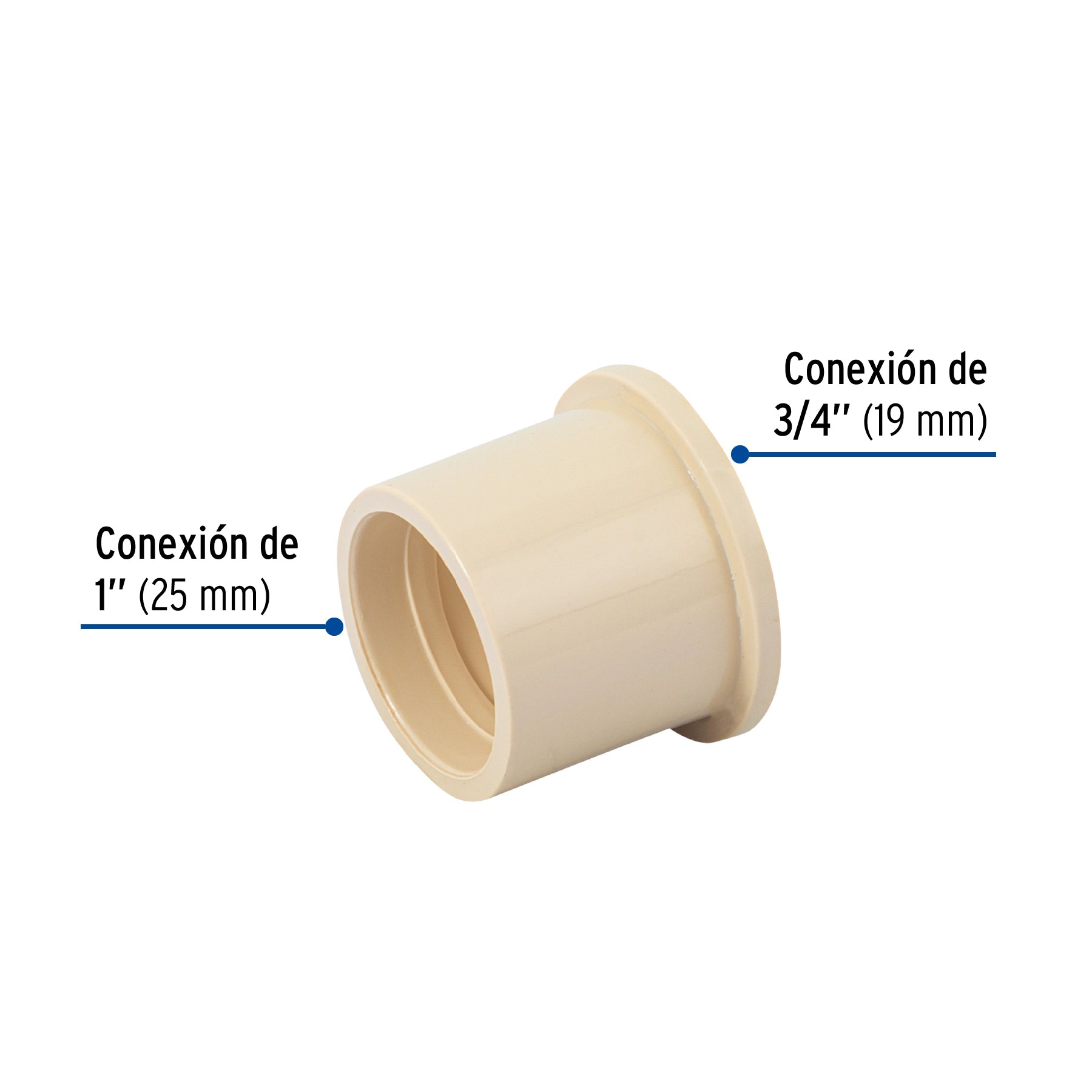 Reducción bushing de CPVC 1" X 3/4", FOSET