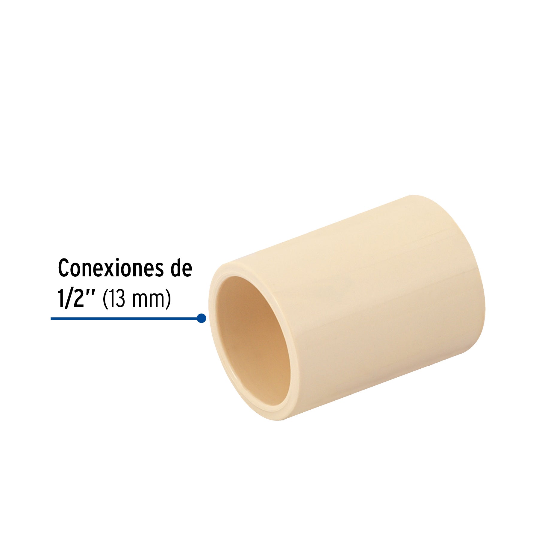 Cople de CPVC de 1/2", FOSET