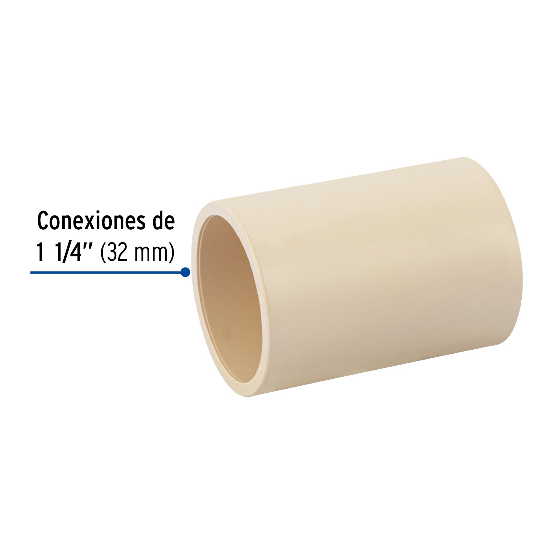 Cople de CPVC de 1-1/4", FOSET