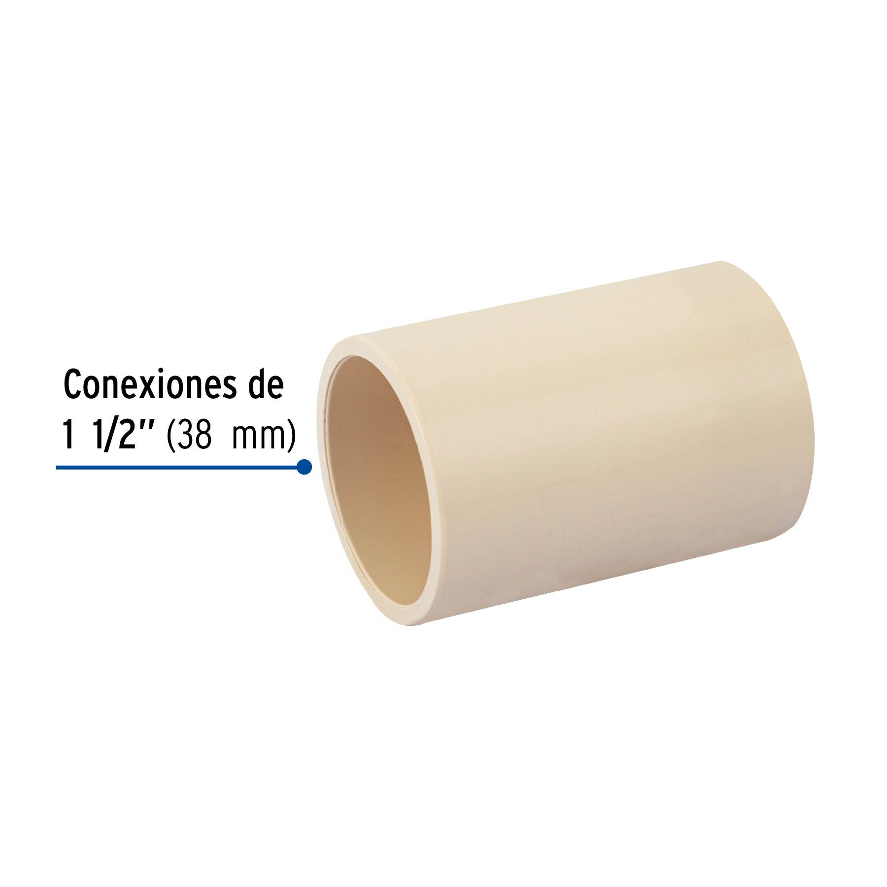 Cople de CPVC de 1-1/2", FOSET