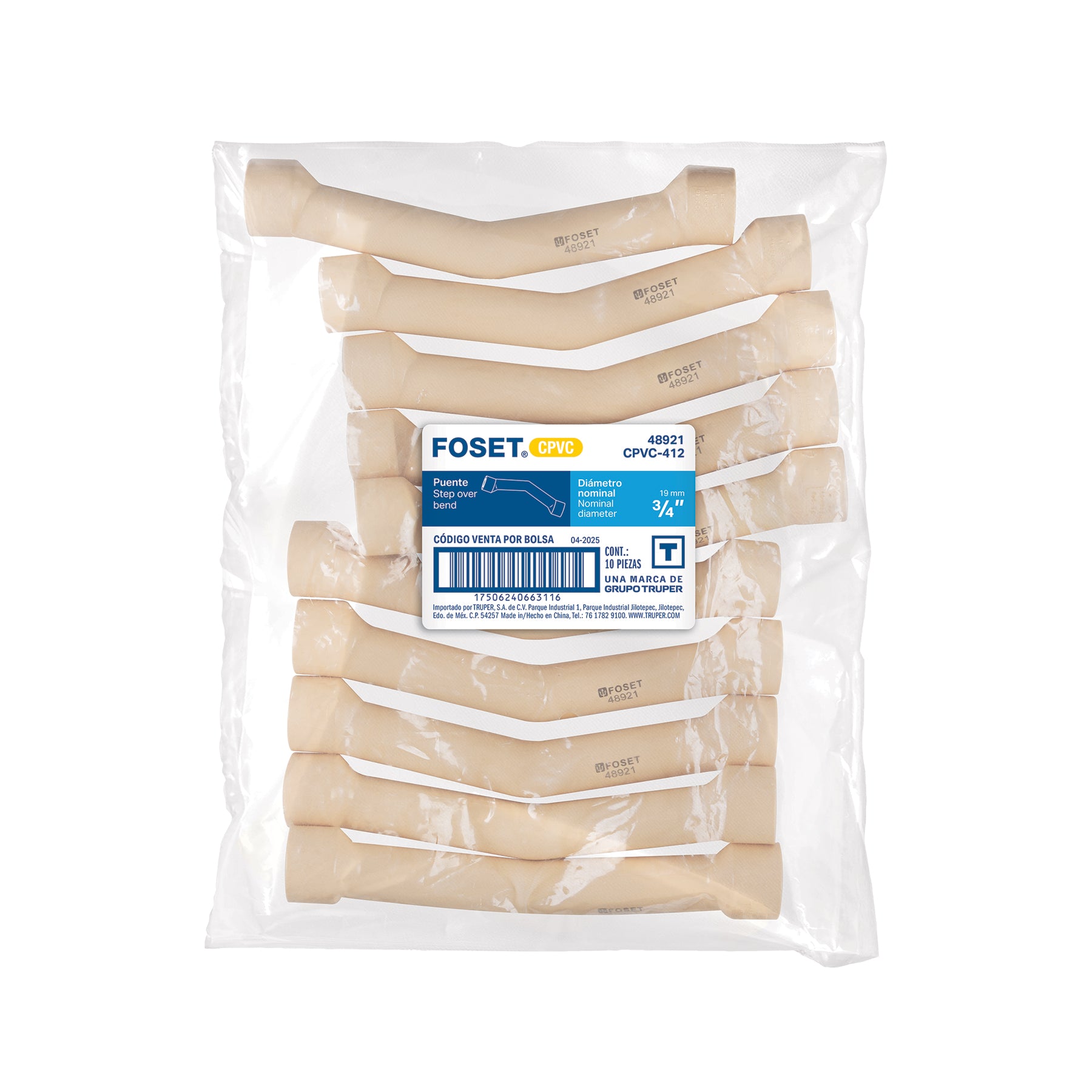 Puente de CPVC 3/4", FOSET
