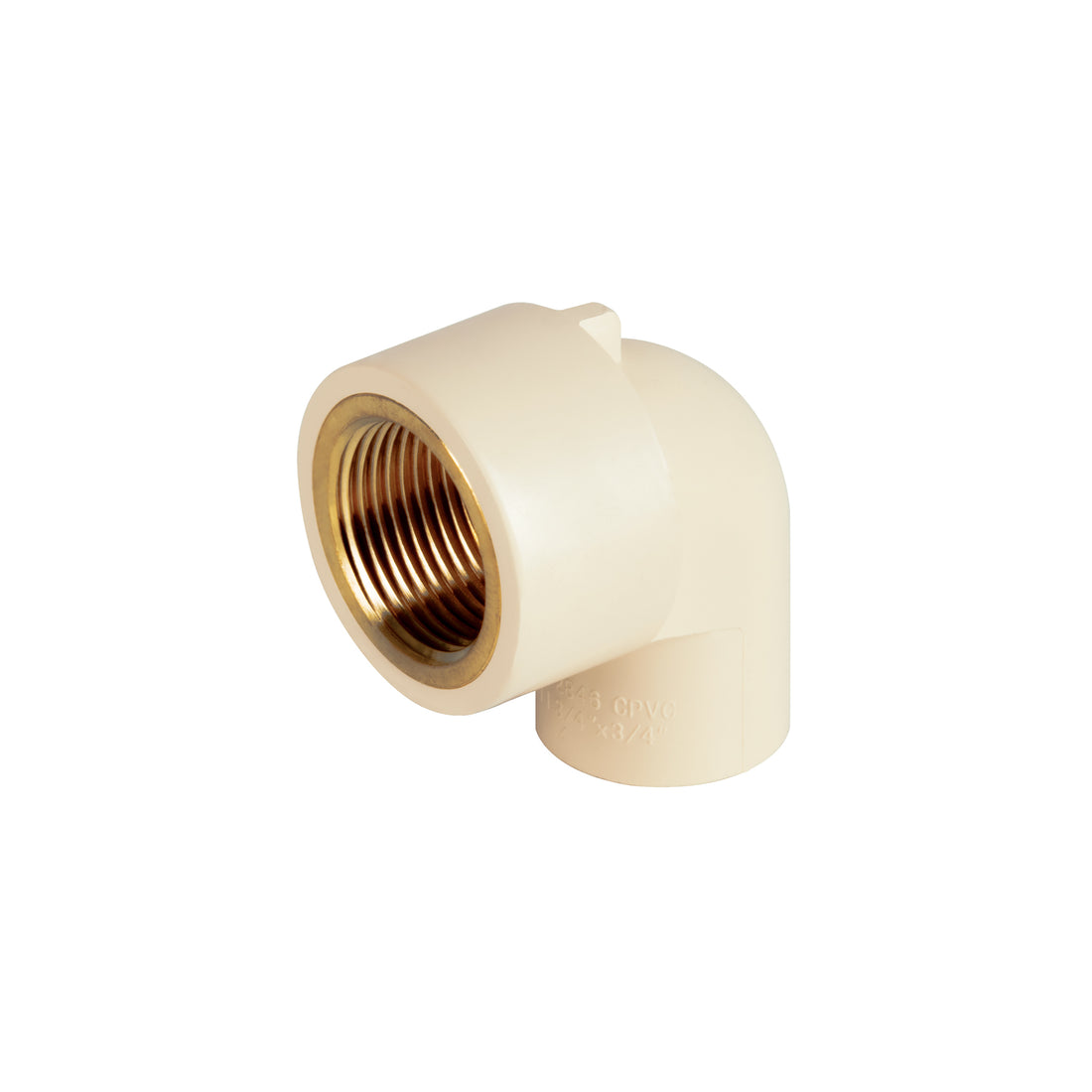 Codo 90° de CPVC con inserto latón 3/4", FOSET