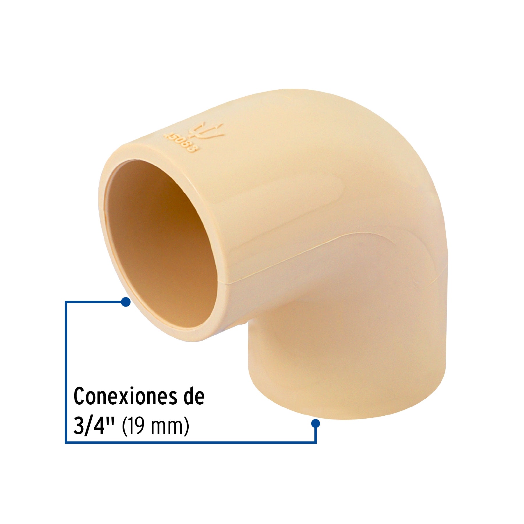 Codo 90° de CPVC de 3/4", FOSET