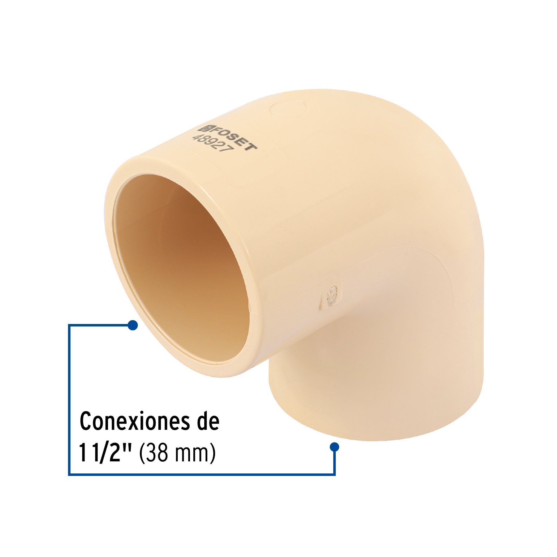 Codo 90° de CPVC de 1-1/2", FOSET