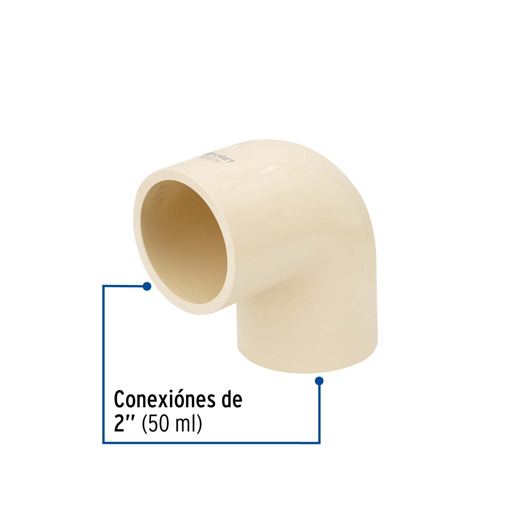 Codo 90° de CPVC de 2", FOSET