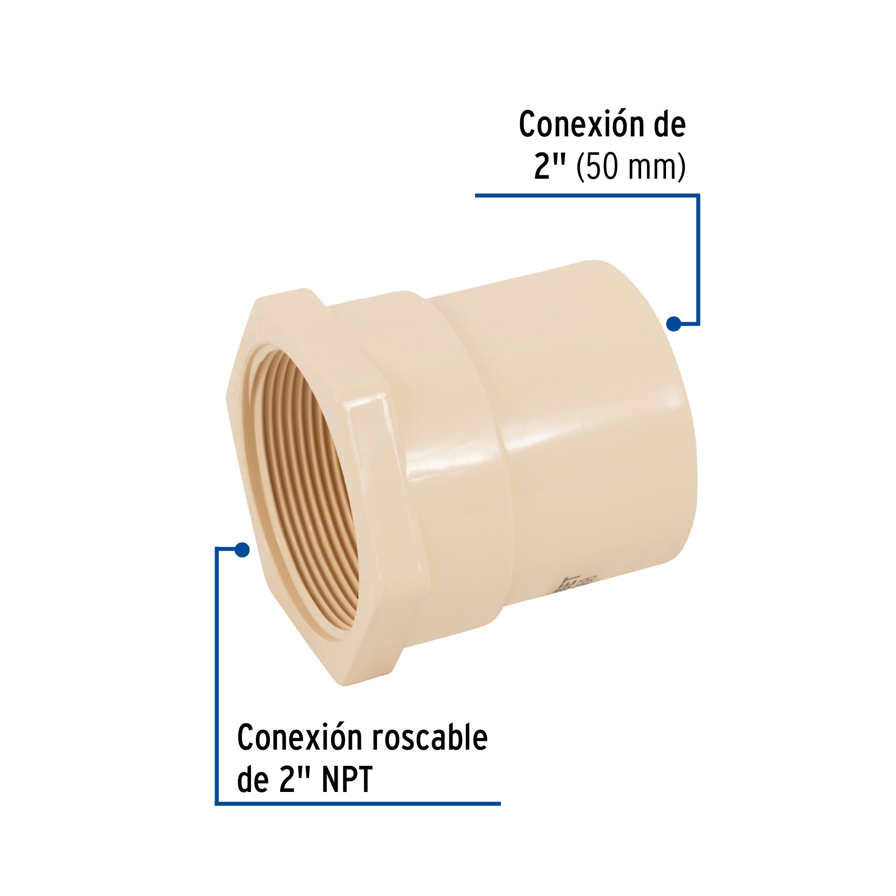 Conector hembra CPVC 2", FOSET
