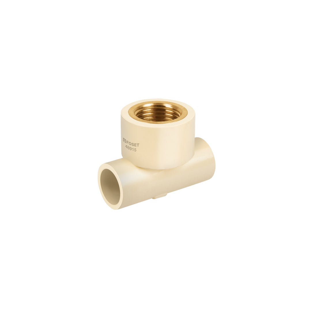 Tee reducida hembra de CPVC 3/4" x 3/4" x 1/2" inserto latón