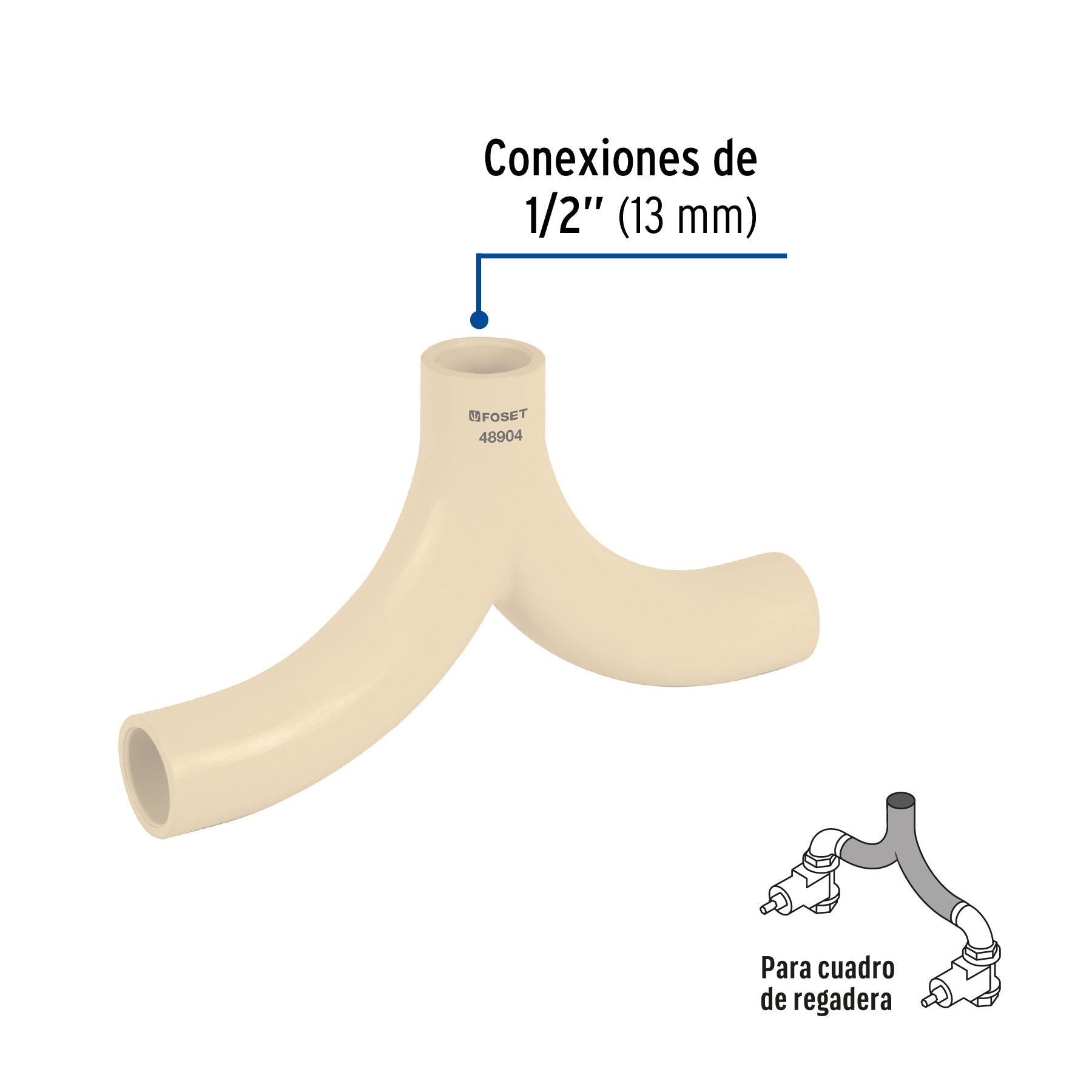 Mezclador tipo bigote de CPVC 1/2", FOSET