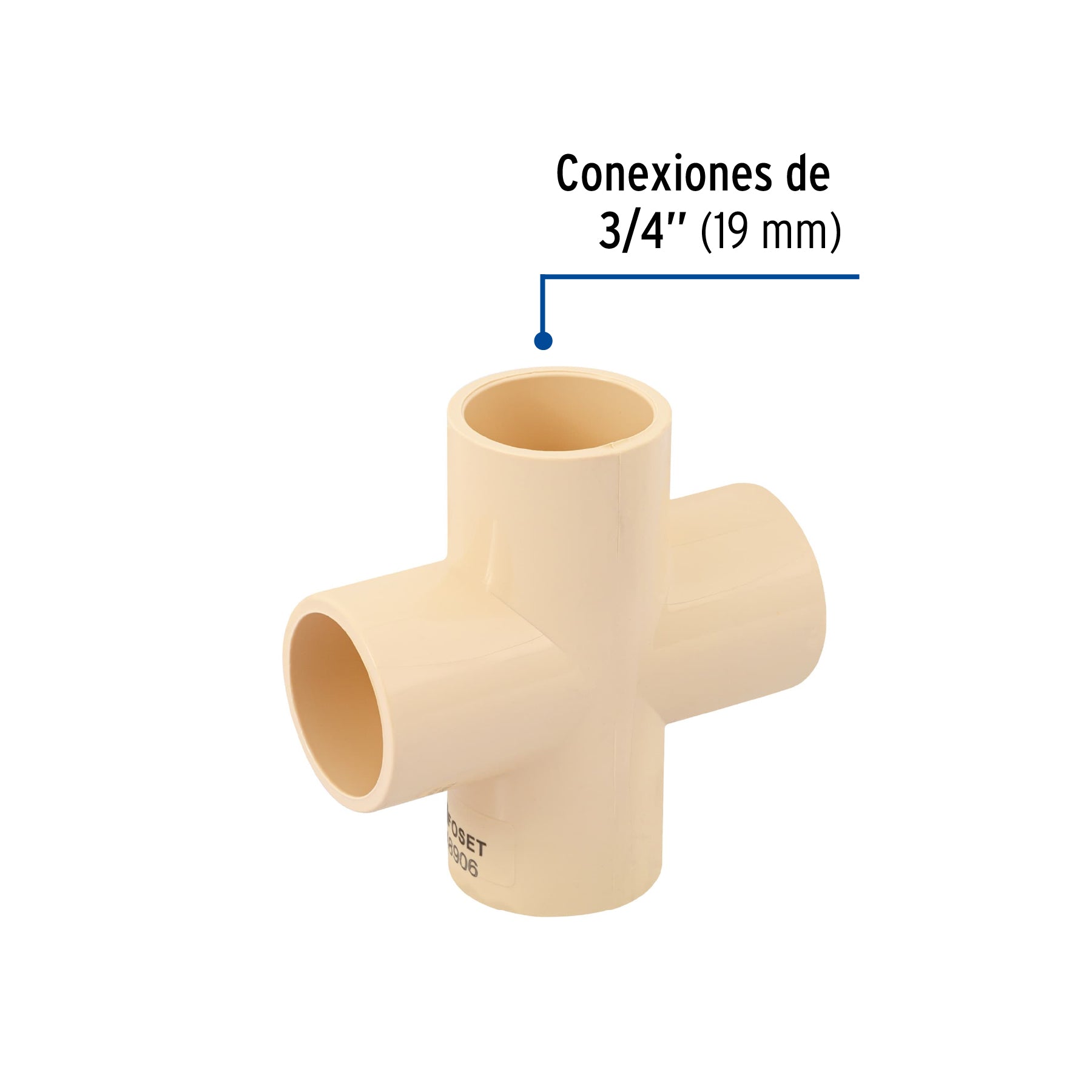 Cruz de CPVC 3/4", FOSET