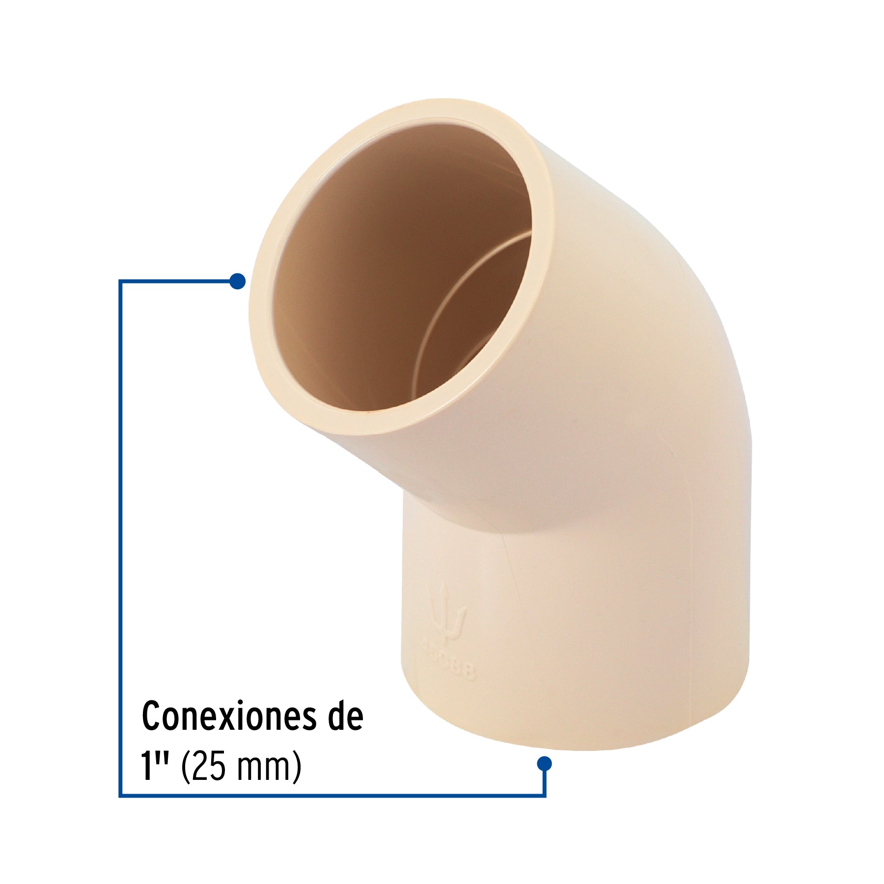 Codo 45° de CPVC de 1", FOSET