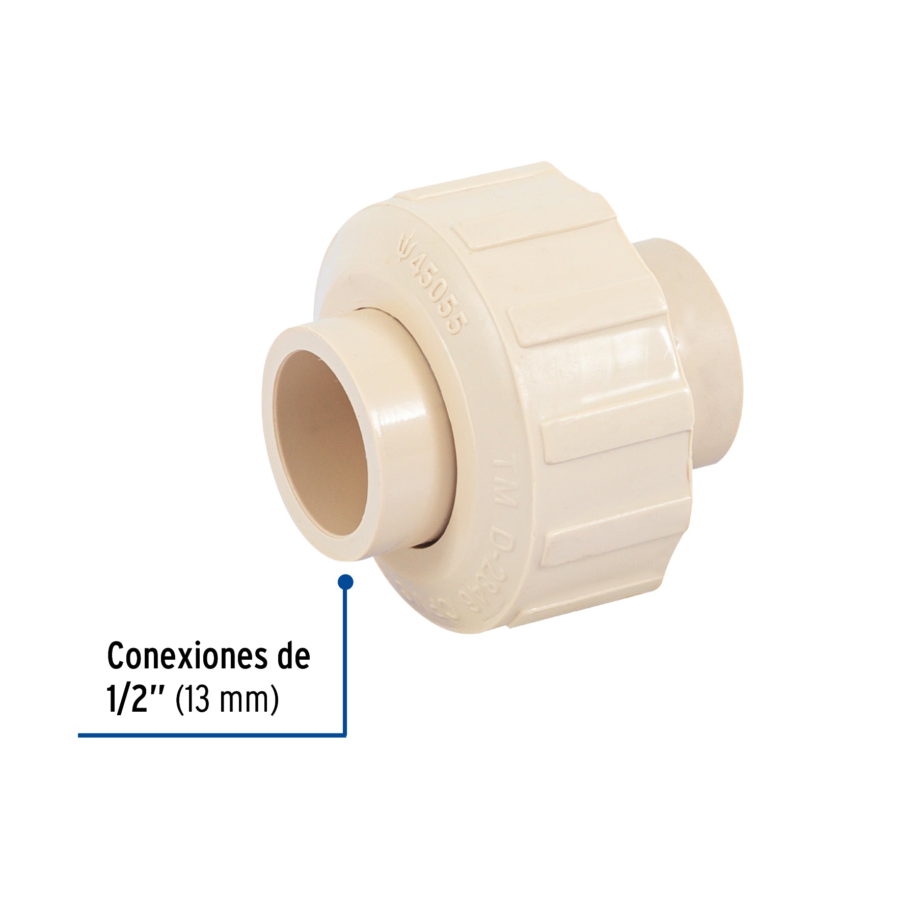 Tuerca unión lisa de CPVC 1/2", FOSET