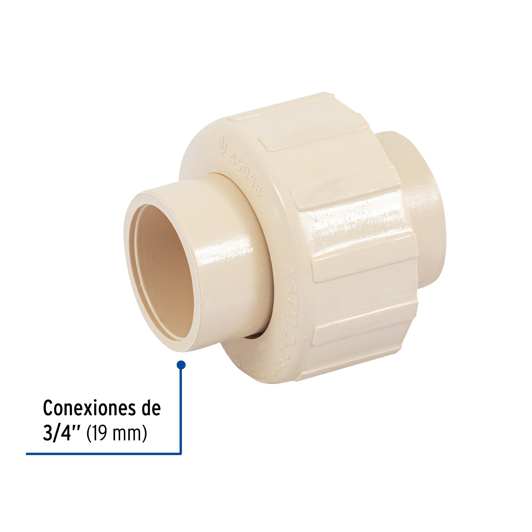 Tuerca unión lisa de CPVC 3/4", FOSET