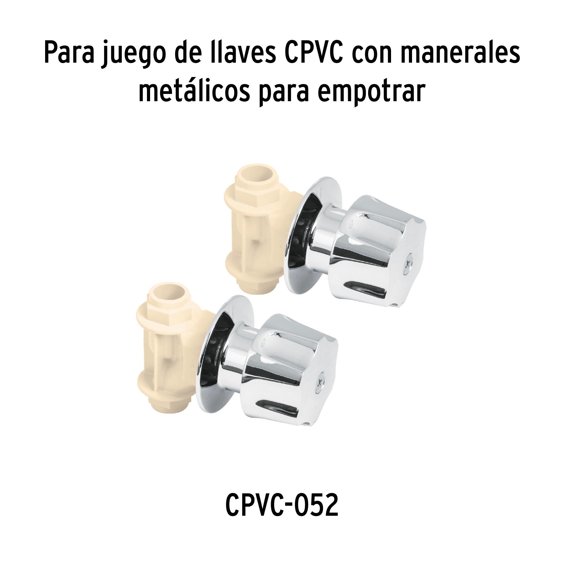 Juego 2 cartuchos cerámicos para llaves de empotrar CPVC