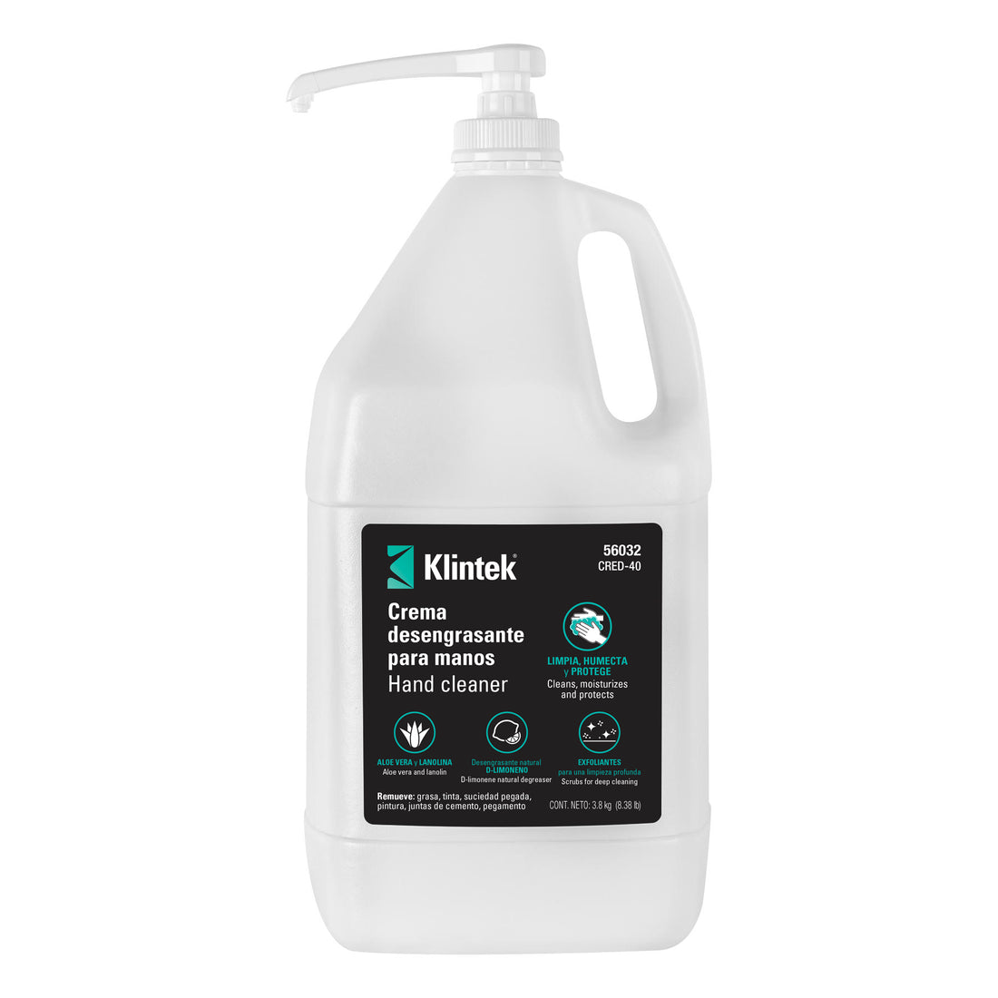 Crema limpiadora y desengrasante para manos, 1 gal, KLINTEK