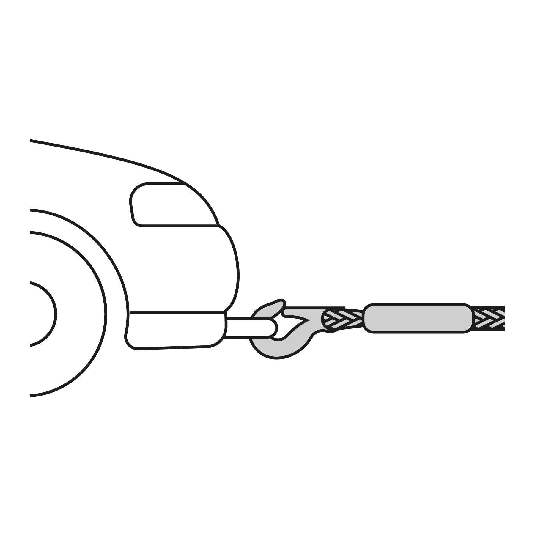 Cuerda con ganchos para remolque, 22 mm x 3.5 m, TRUPER