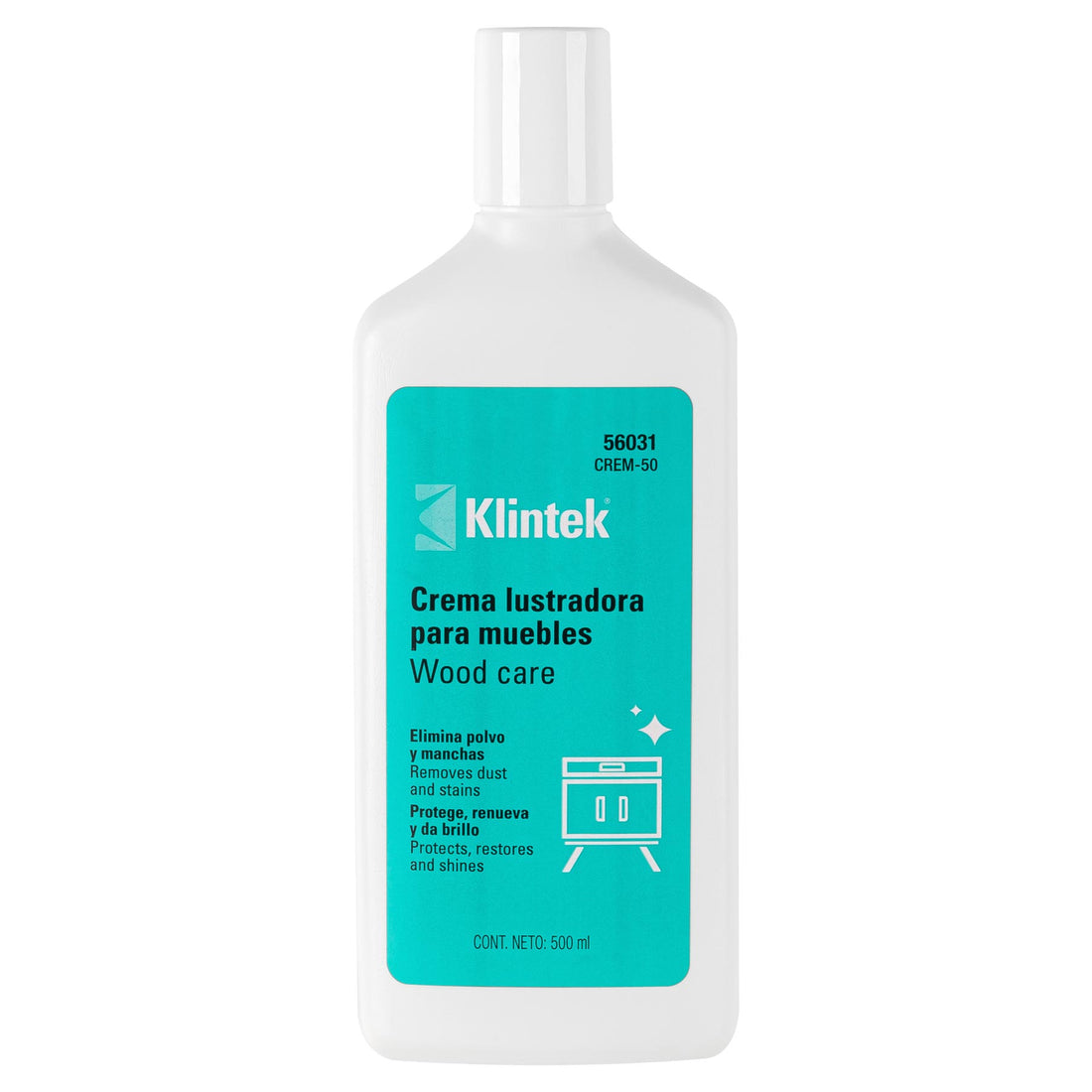 Crema lustradora para muebles, 500 ml, KLINTEK