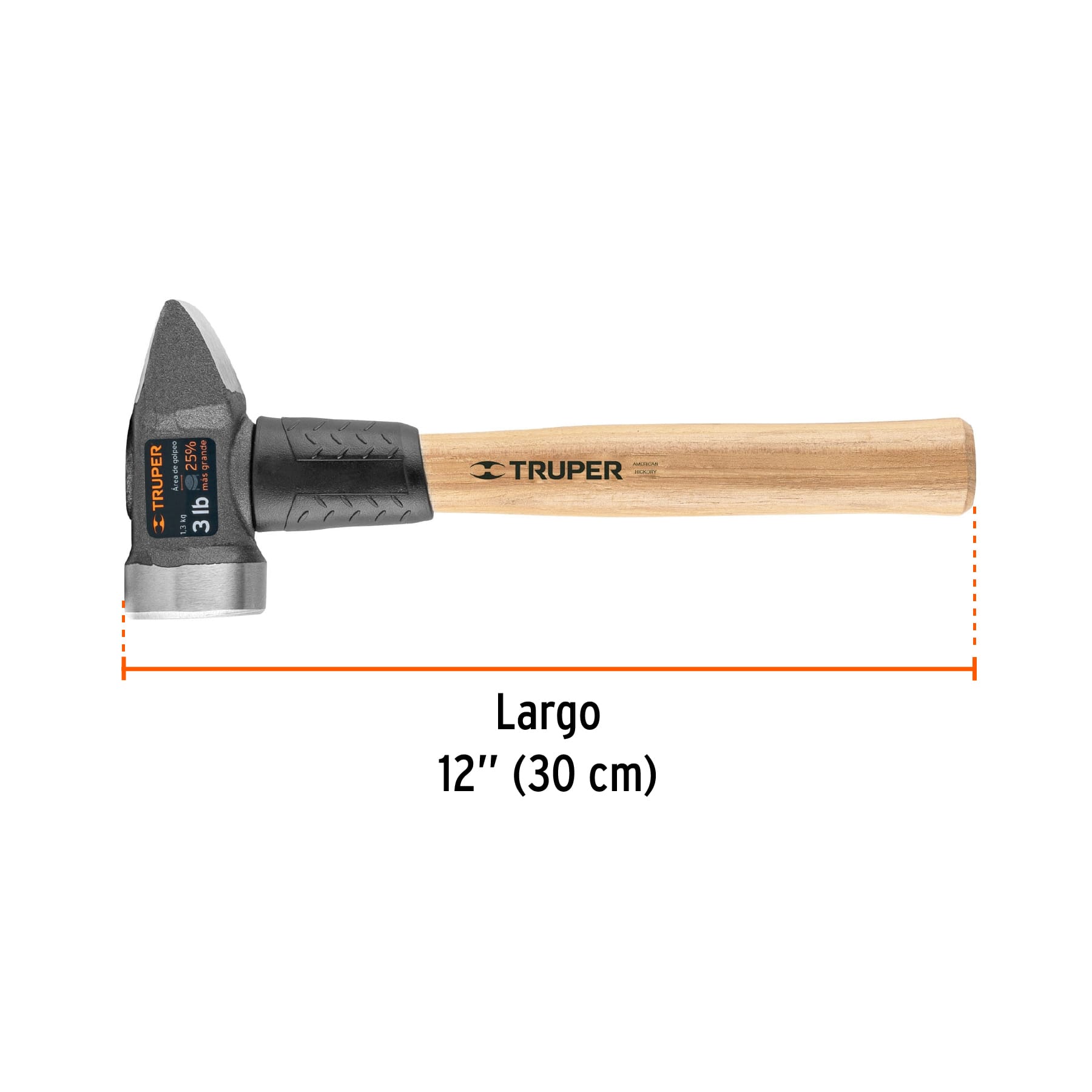 Marro para herrería 3 lb mango 12", TRUPER