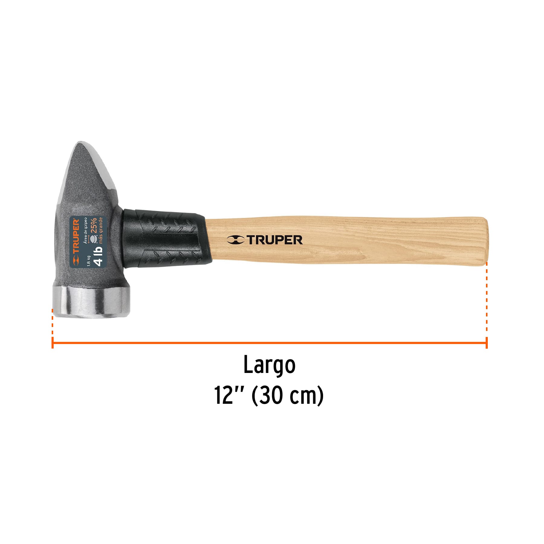 Marro para herrería 4 lb mango 12", TRUPER
