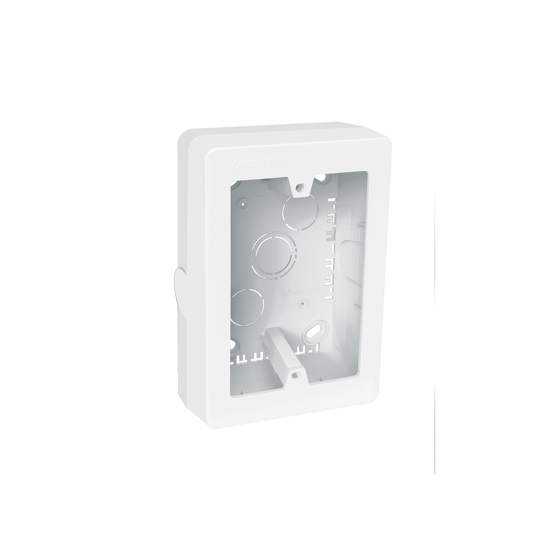 Caja de contactos para canaleta 3" x 5", blanca, VOLTECK