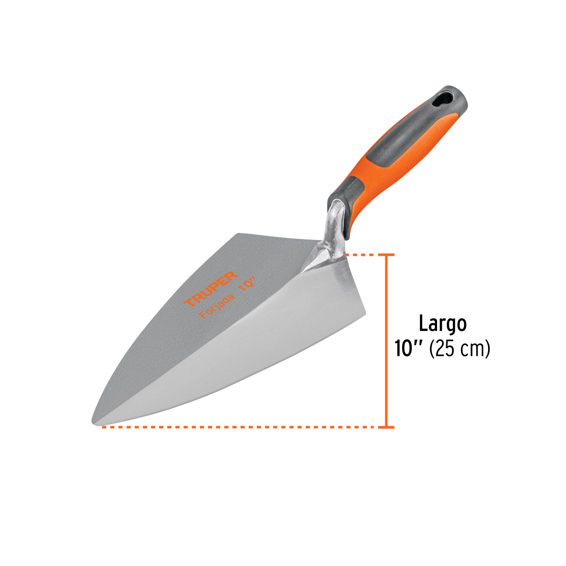 Cuchara para albañil 10" forjada tipo Filadelfia,mgo Comfort
