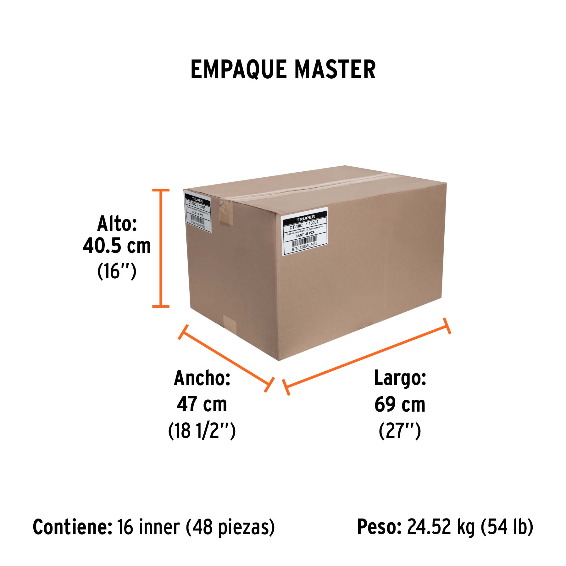 Cuchara para albañil 10" forjada tipo Centroamericana,TRUPER - Empaque