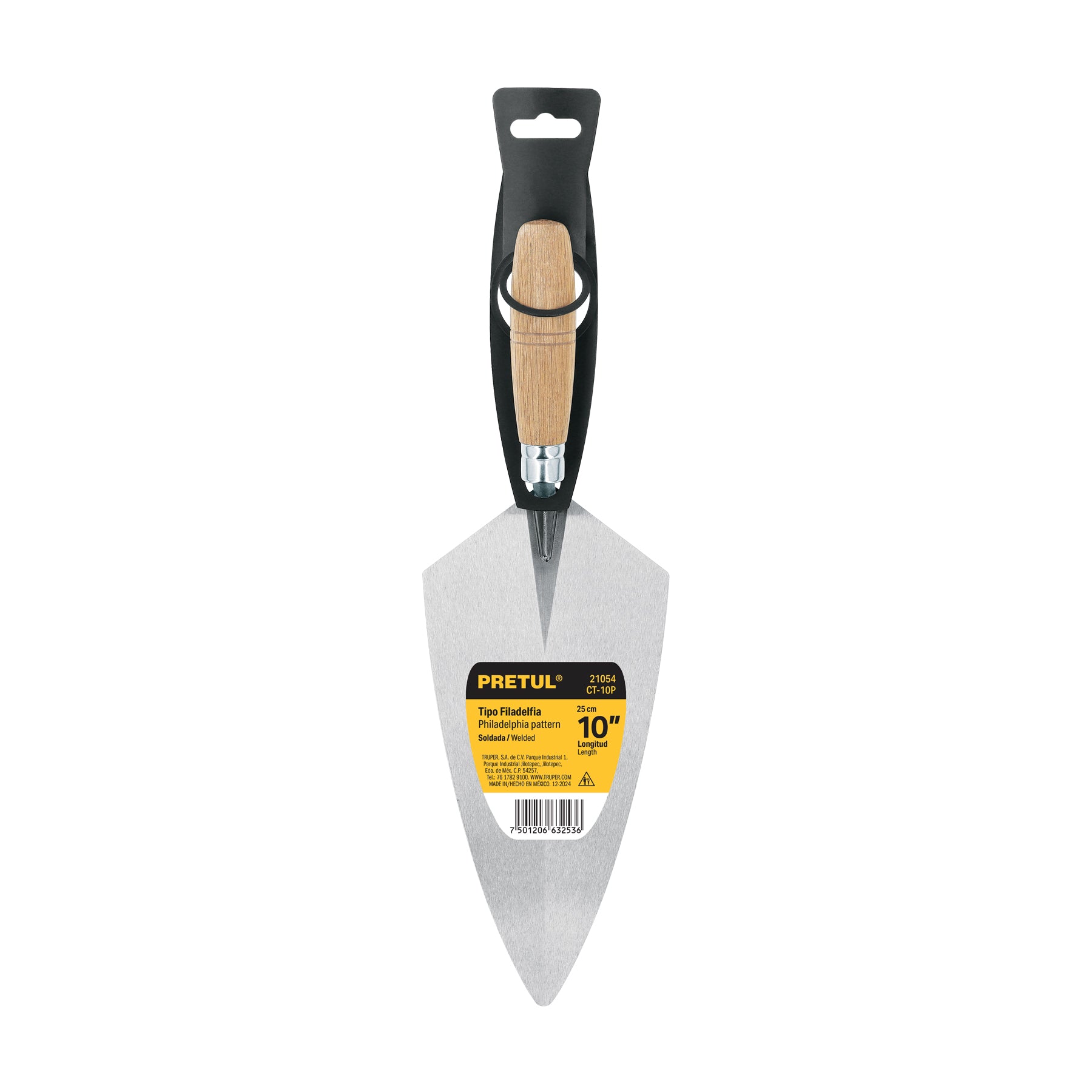 Cuchara para albañil 10" tipo Filadelfia, PRETUL