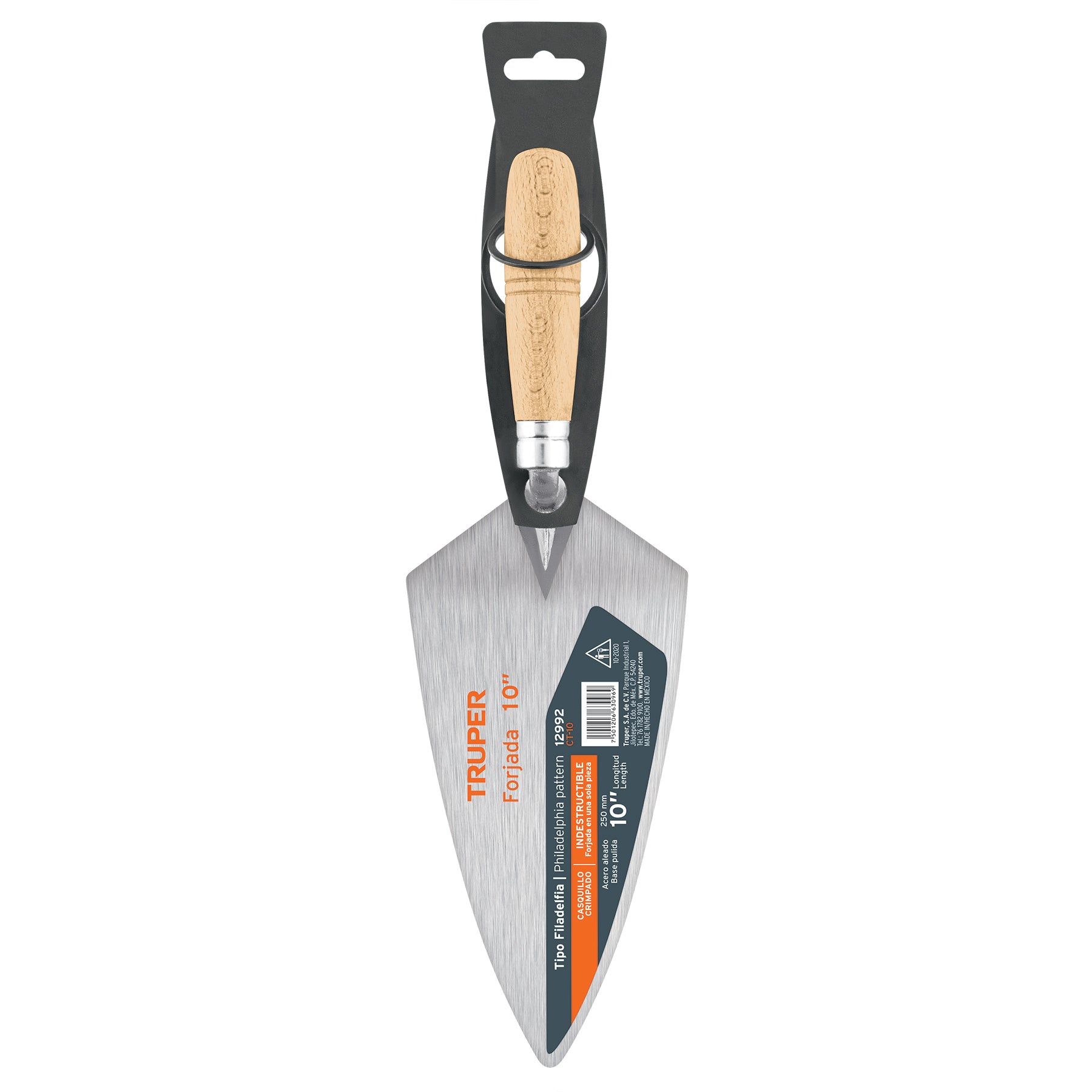 Cuchara para albañil 10" forjada tipo Filadelfia, TRUPER