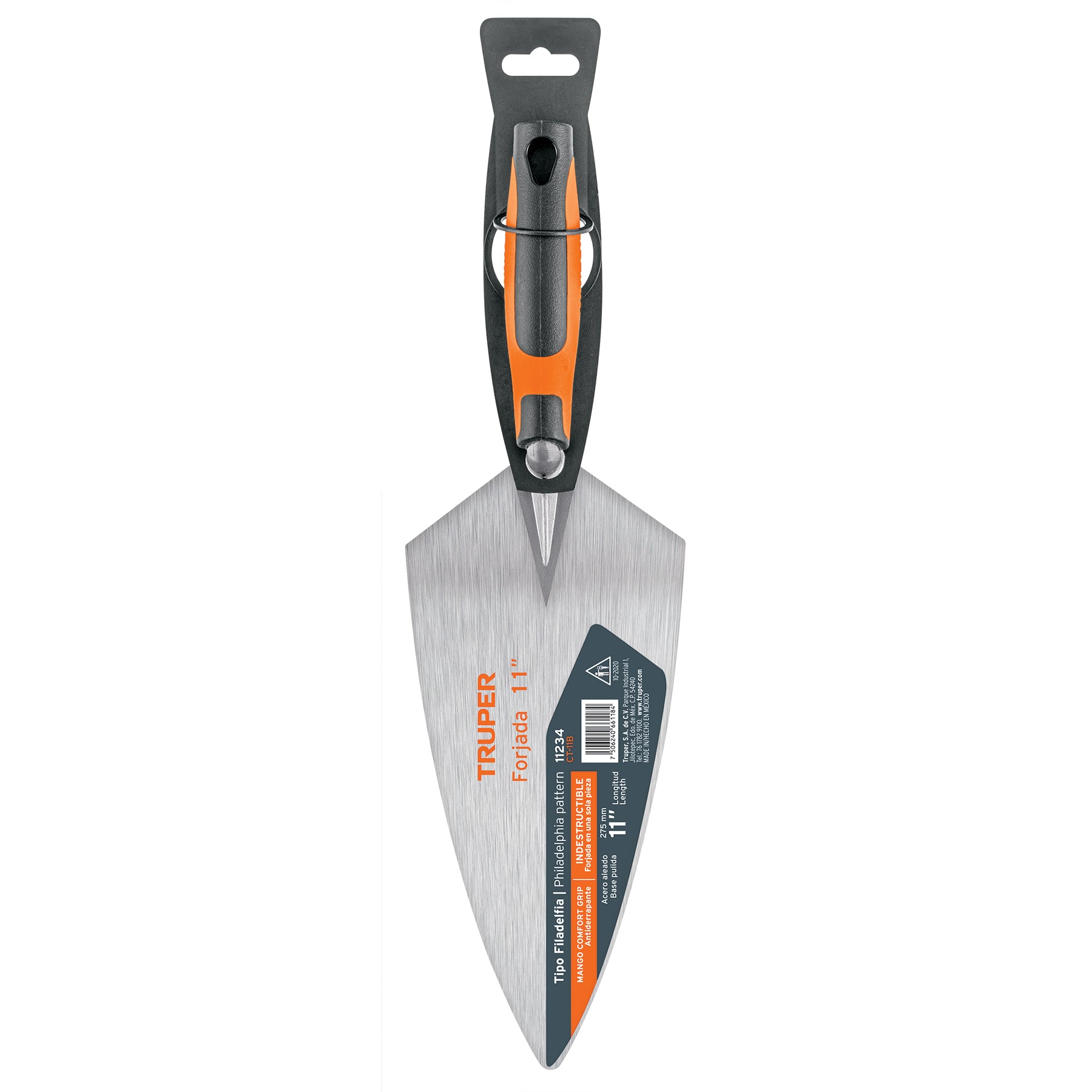 Cuchara para albañil 11" forjada tipo Filadelfia,mgo Comfort